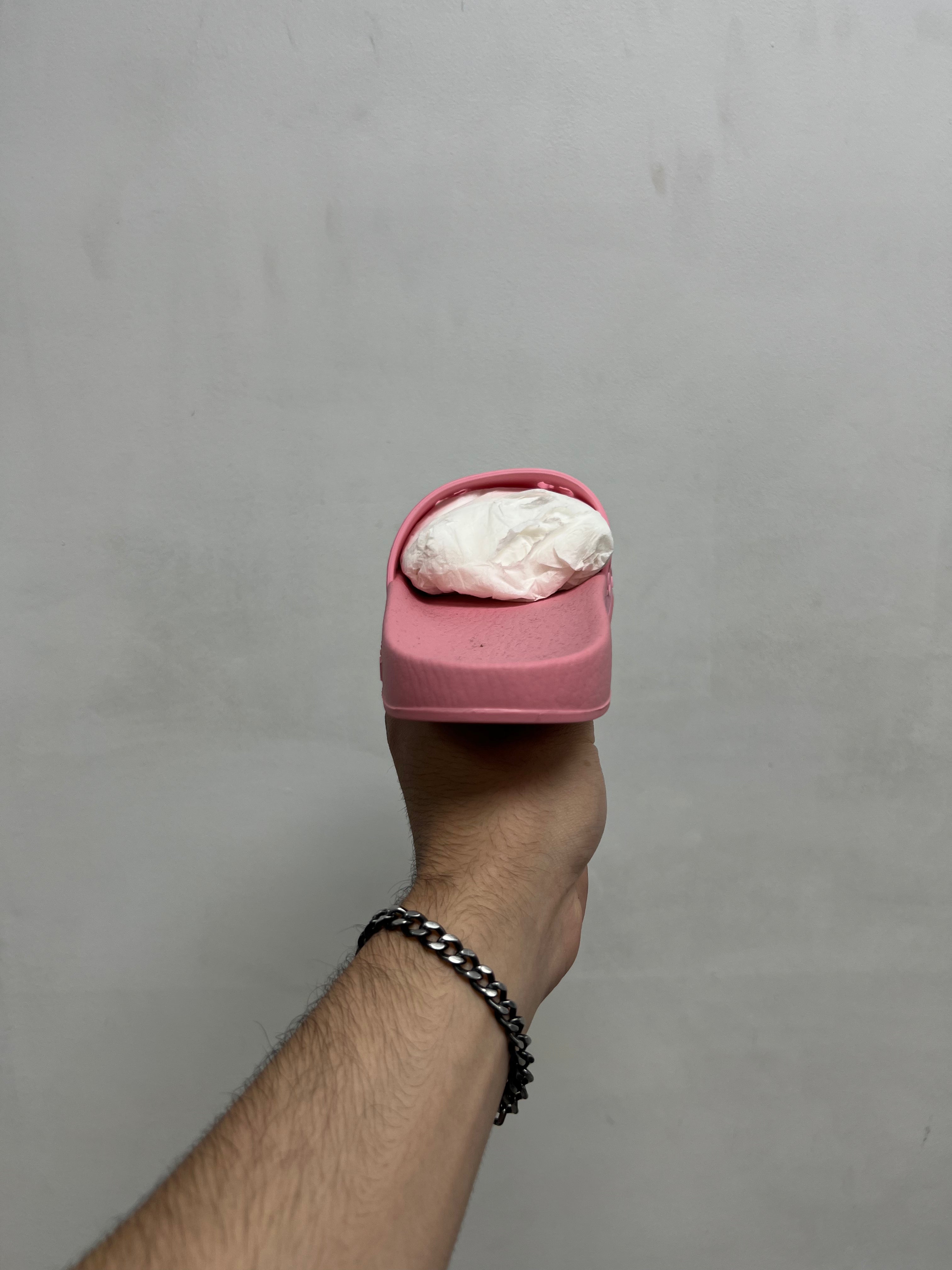 Gucci Pink Monogram Slides