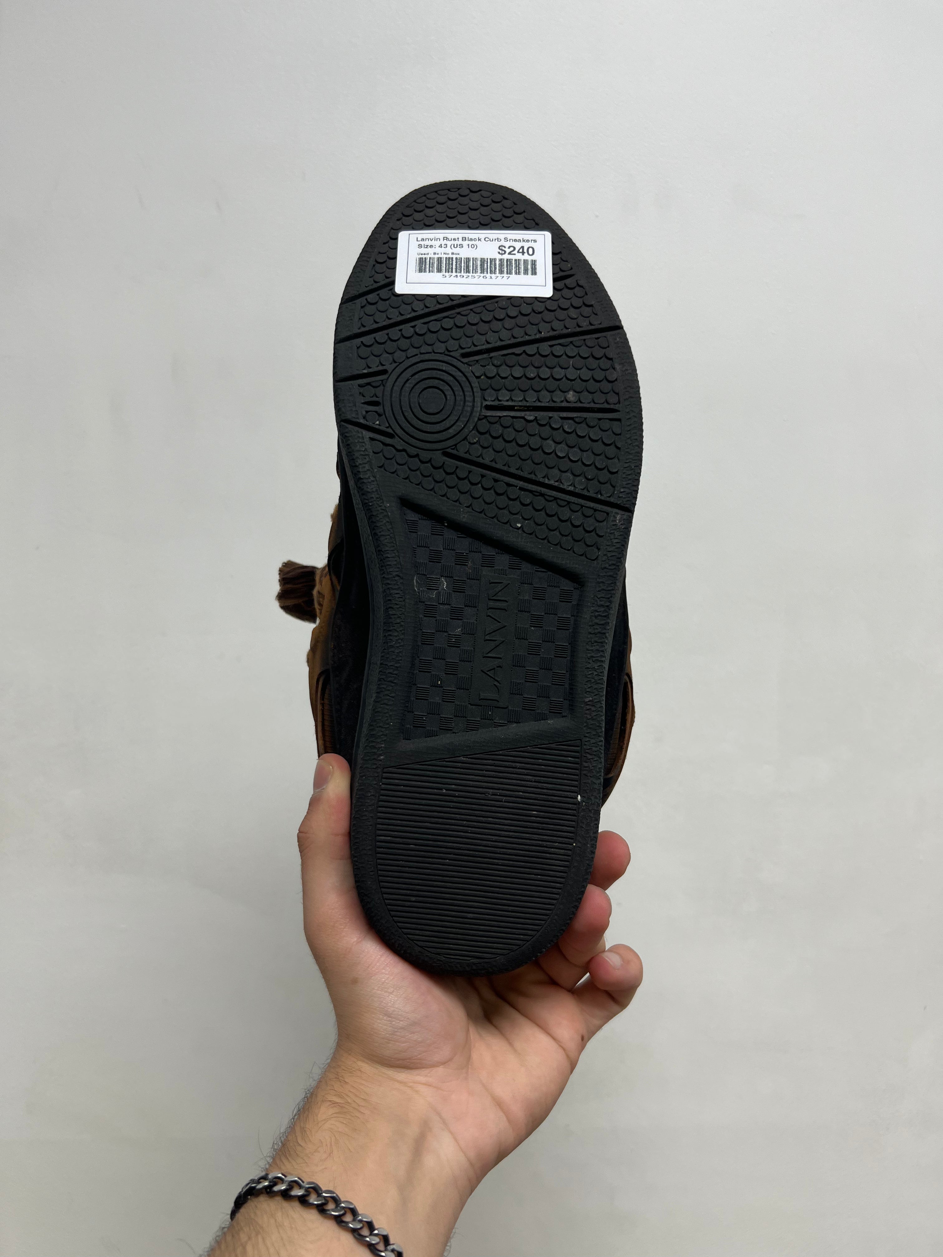 Lanvin Rust Black Curb Sneakers