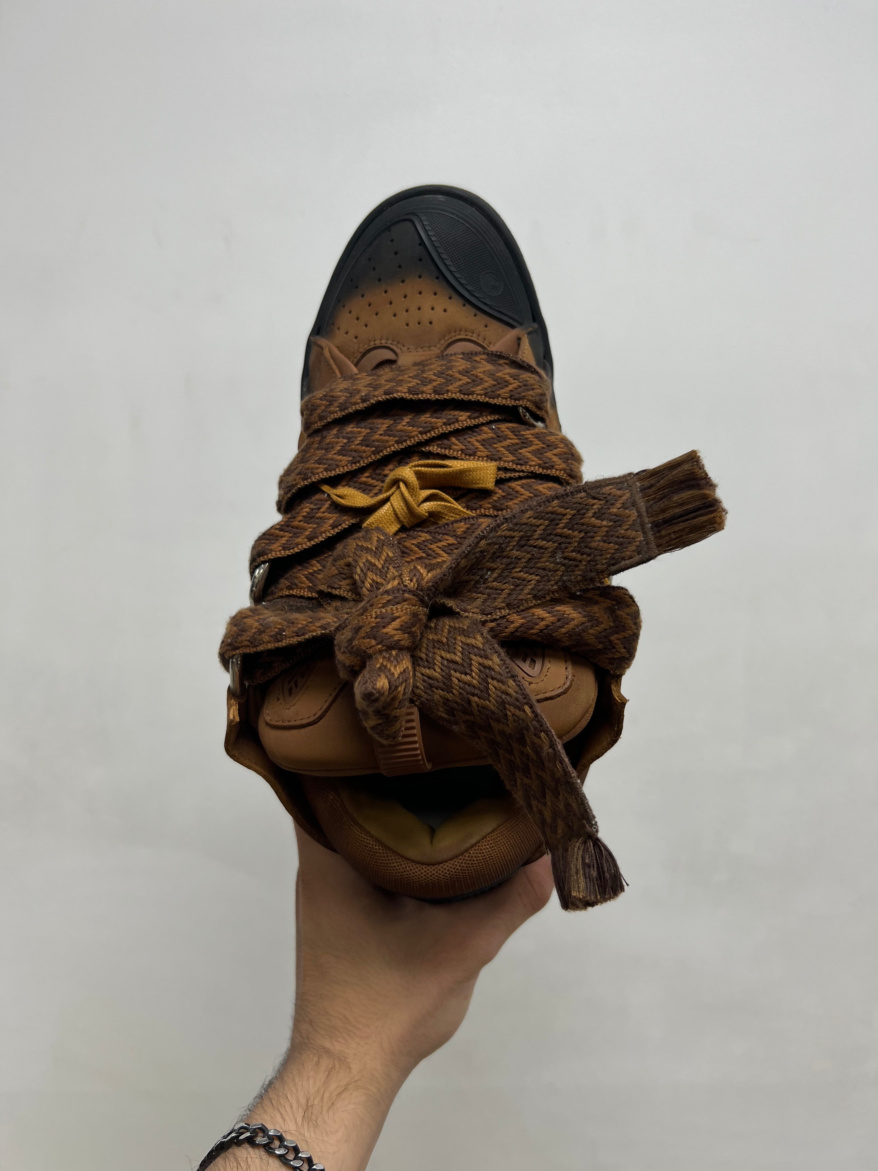 Lanvin Rust Black Curb Sneakers