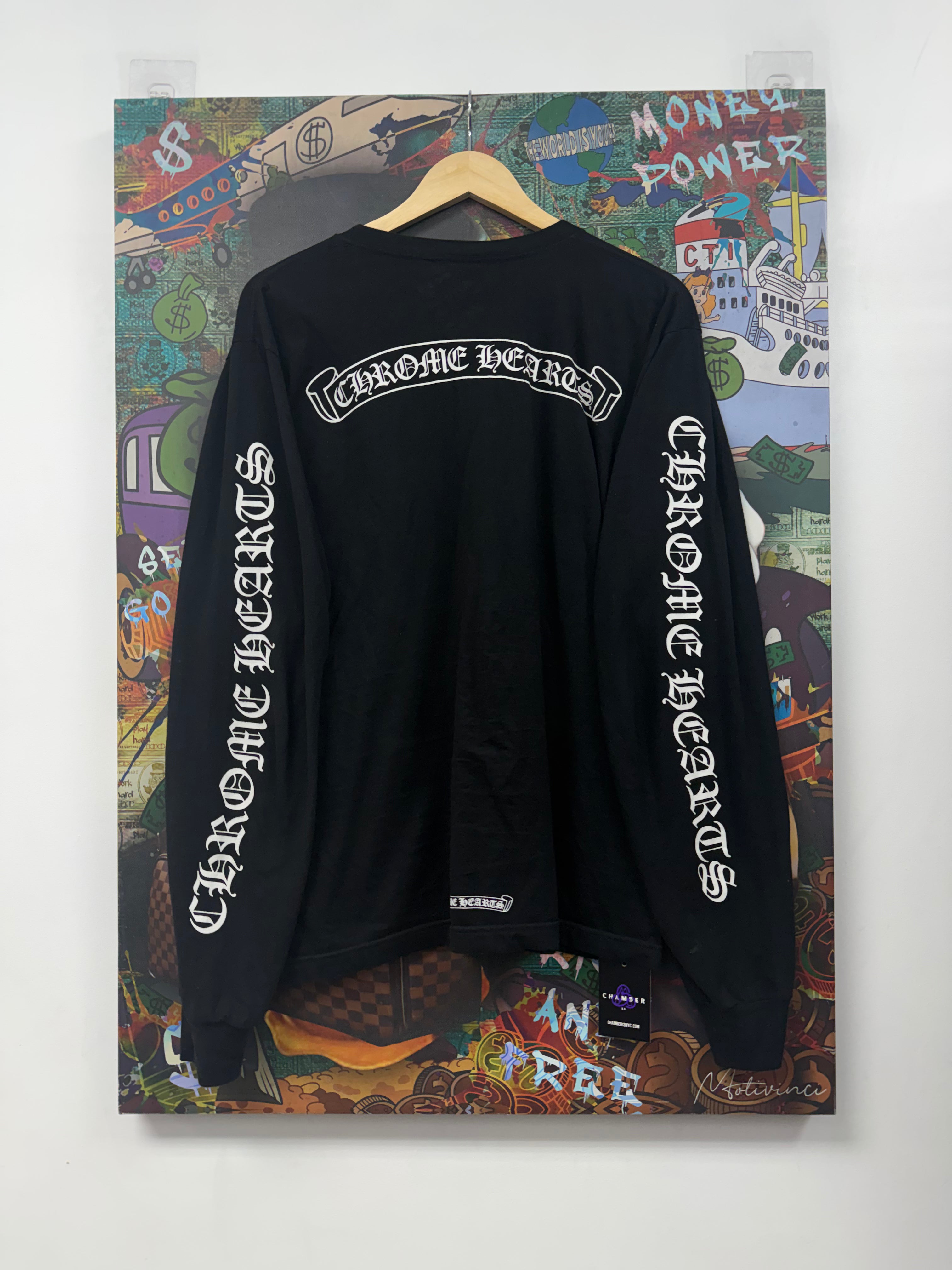 Chrome Hearts Black Shoulder Logo Long Sleeve