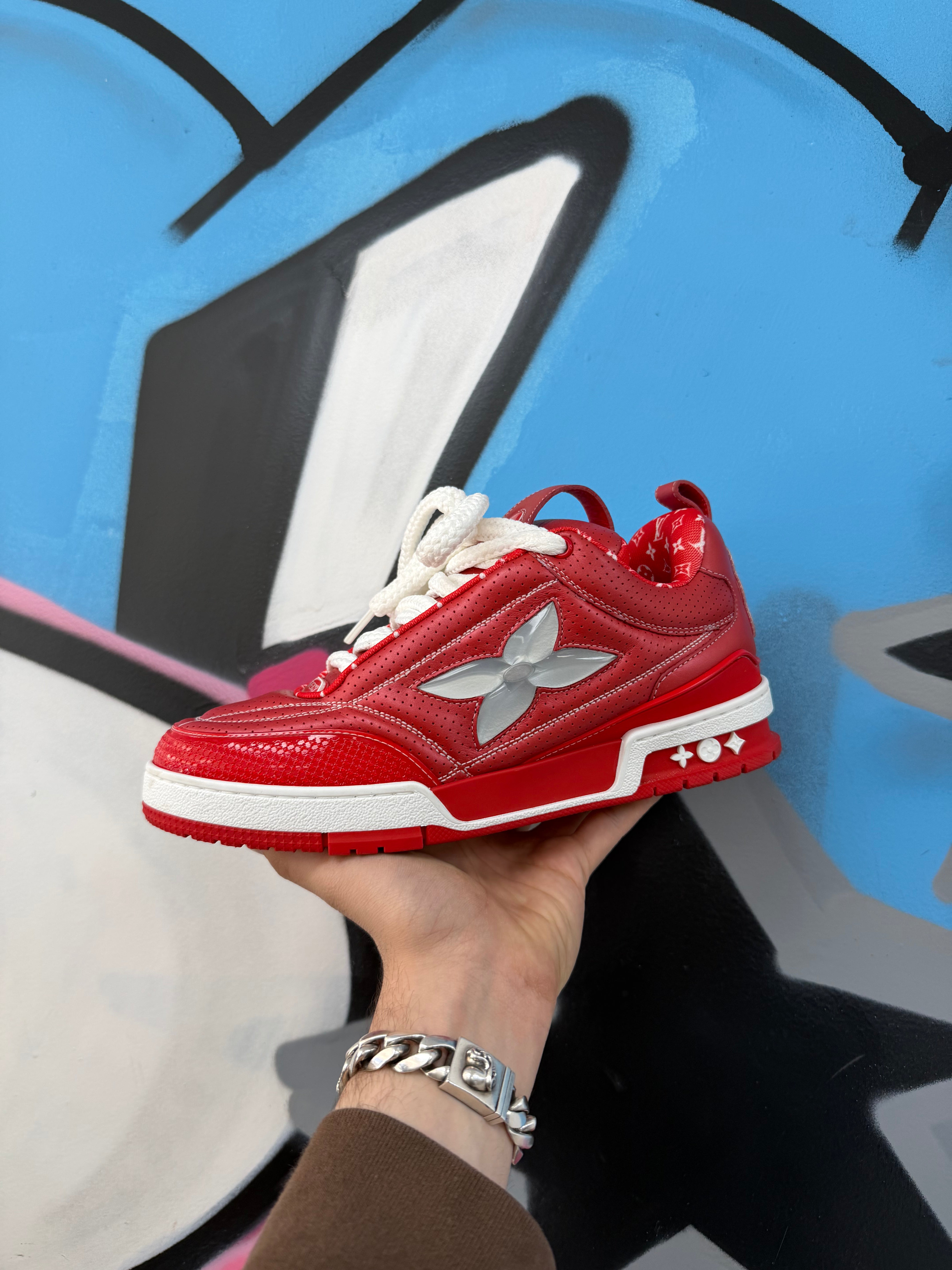 Louis Vuitton Metallic Red Skate Sneakers