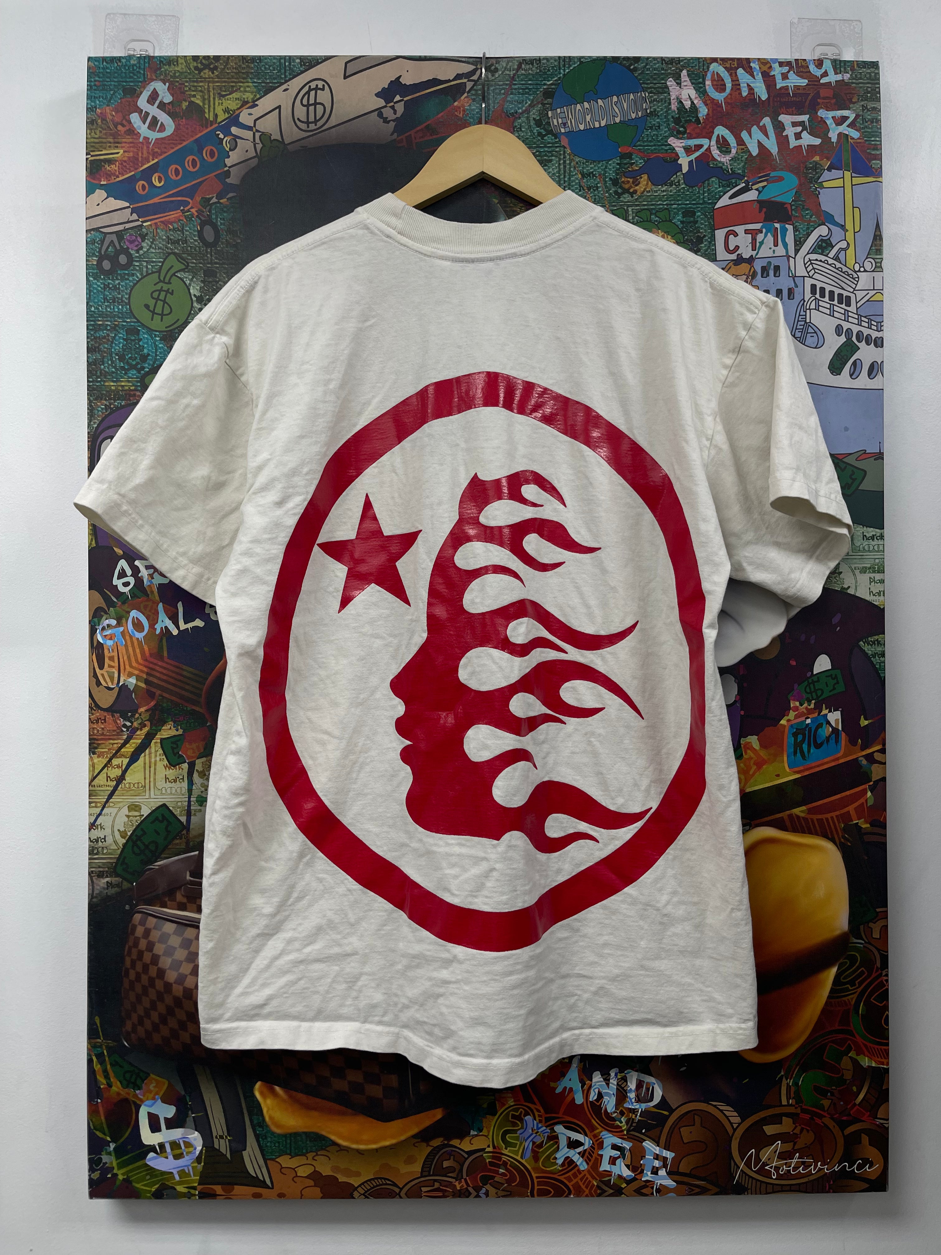 Hellstar Cream Red Sport Logo Tee