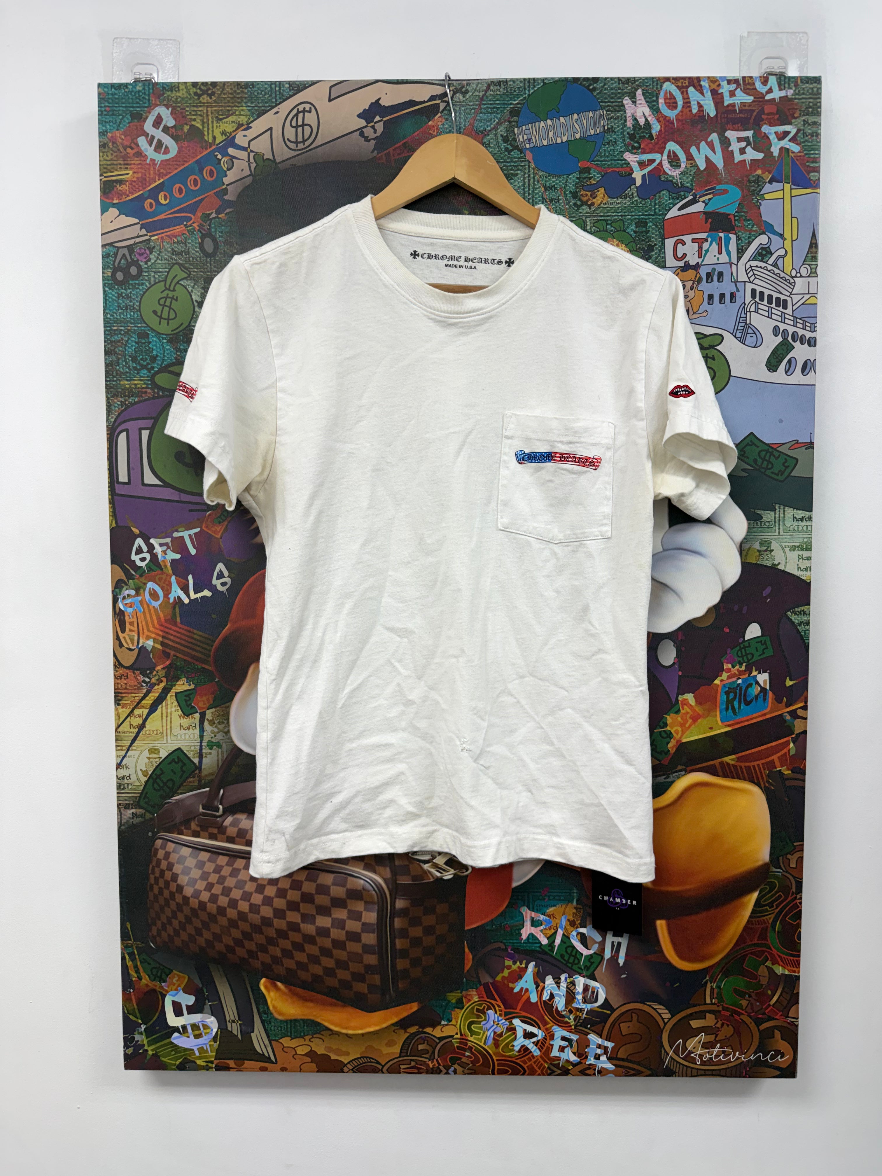 Chrome Hearts White Matty Boy USA Scroll Tee