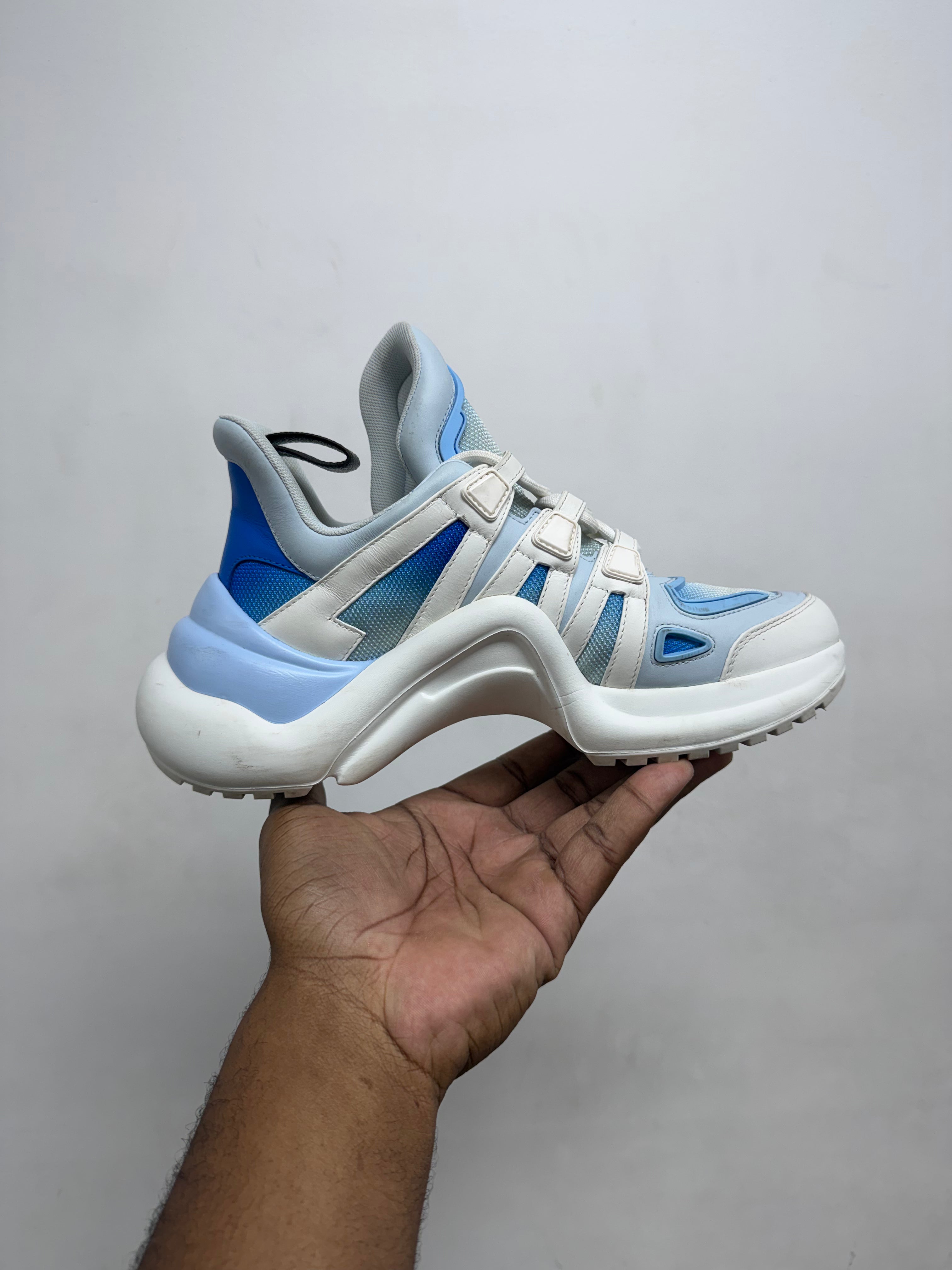 Louis Vuitton Baby Blue White Archlight Sneakers