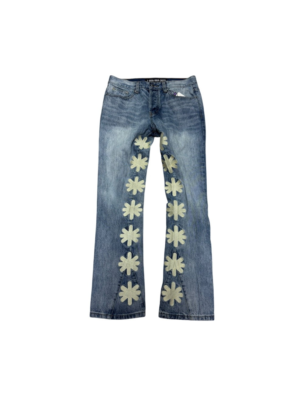 LOST SHDWS Light Wash & Cream Jeans