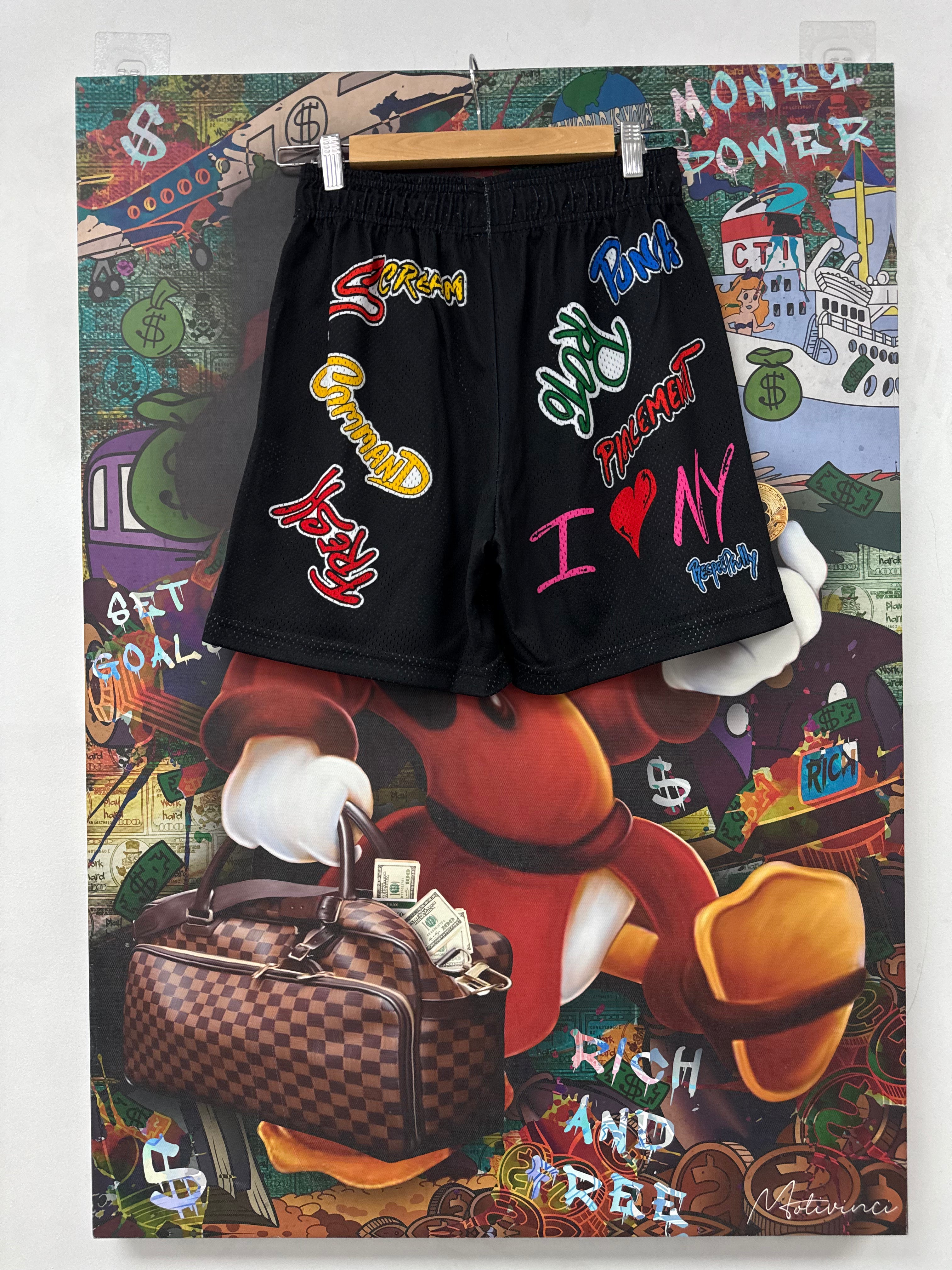Matty Boy x Eric Emanuel Shorts Black All Over (S M L XL XXL) New