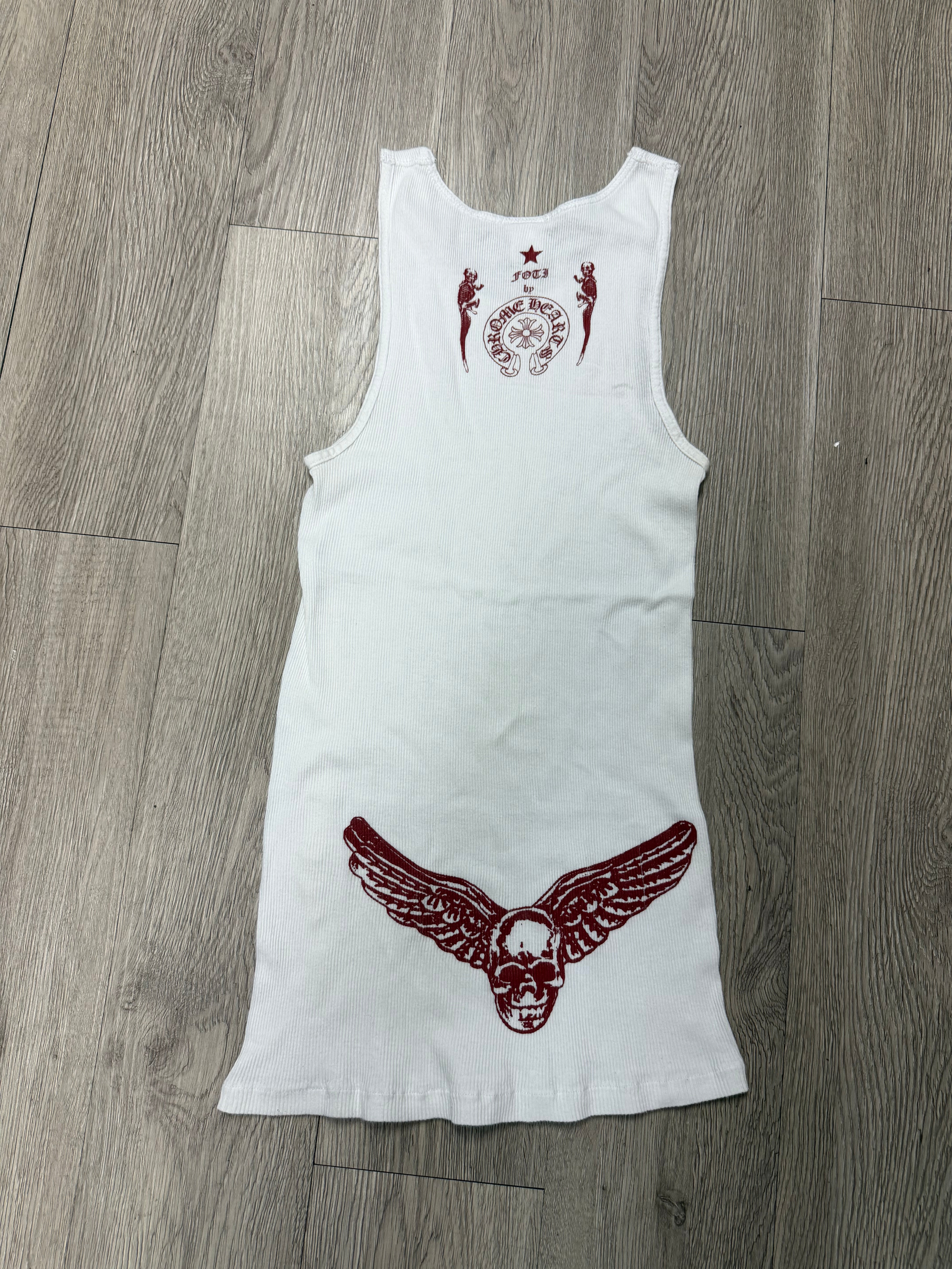 Chrome Hearts Foti White Red Tank Top