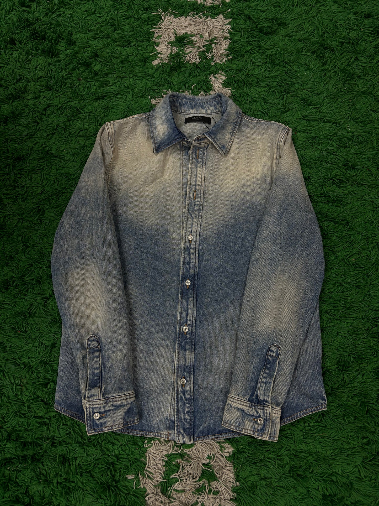 Amiri Jacket Light Wash MA All Over Print Like New Small