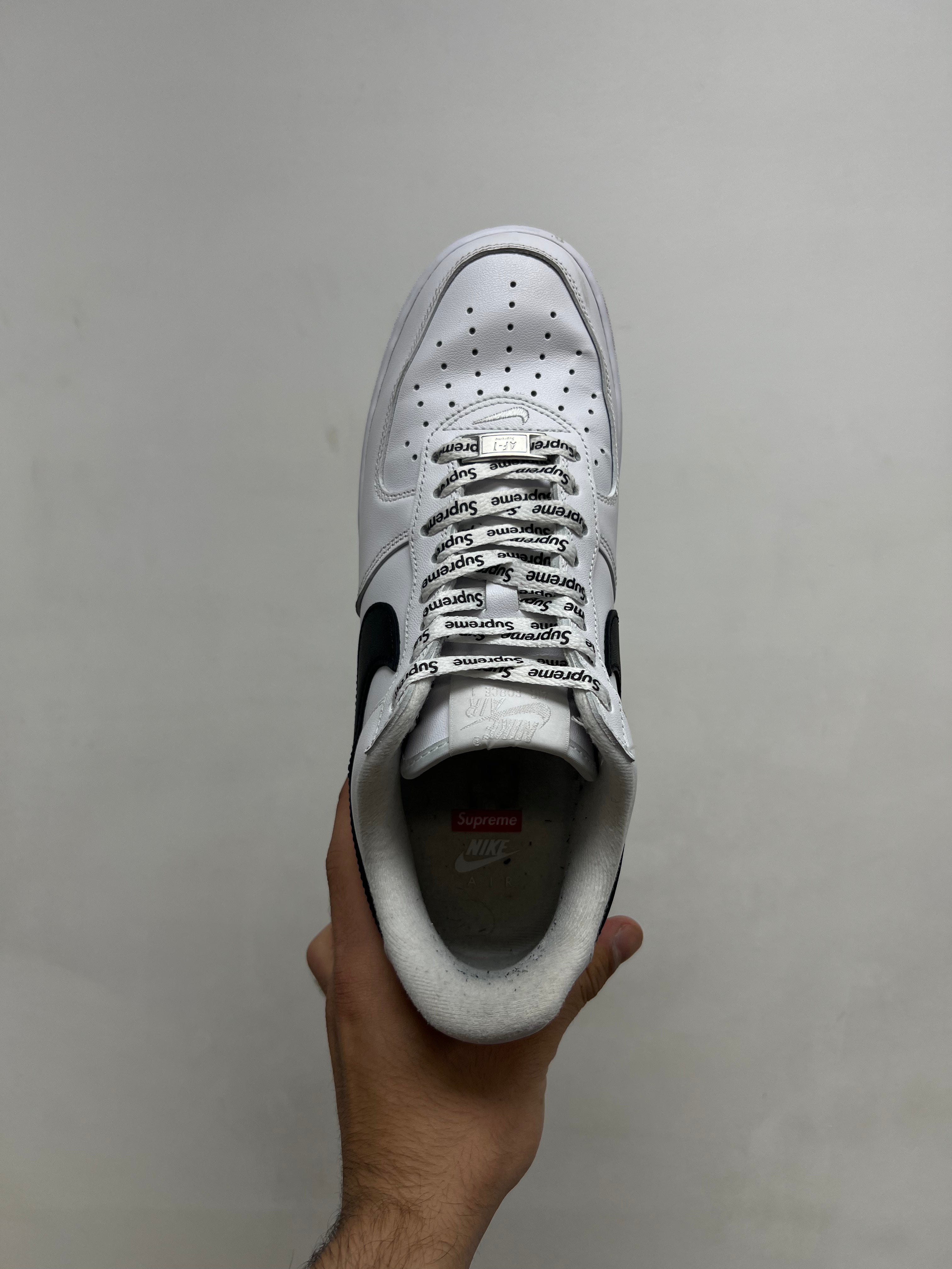 Nike Supreme AF1 White Black Sneakers