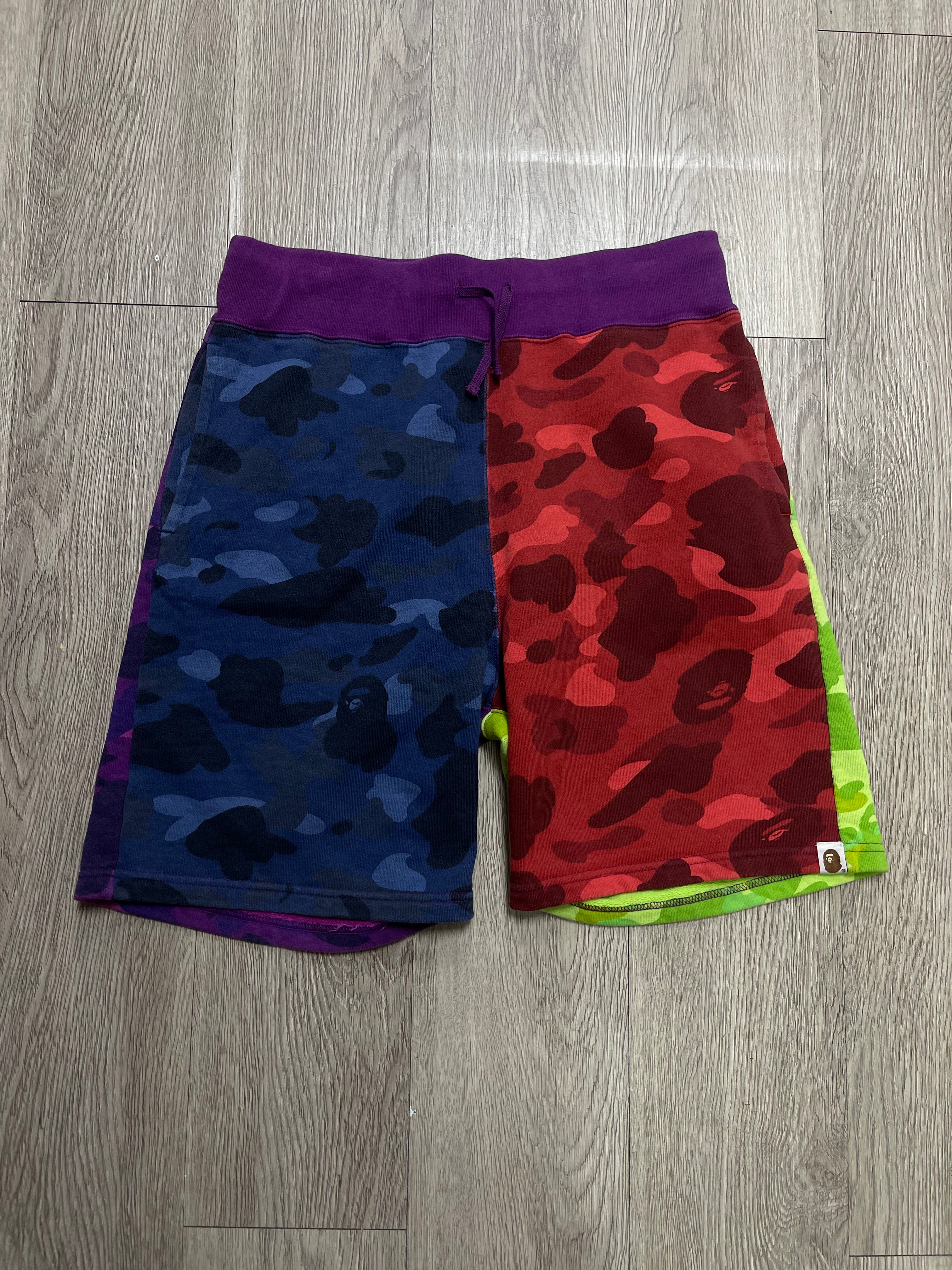 Bape Multi Color Camo Shorts