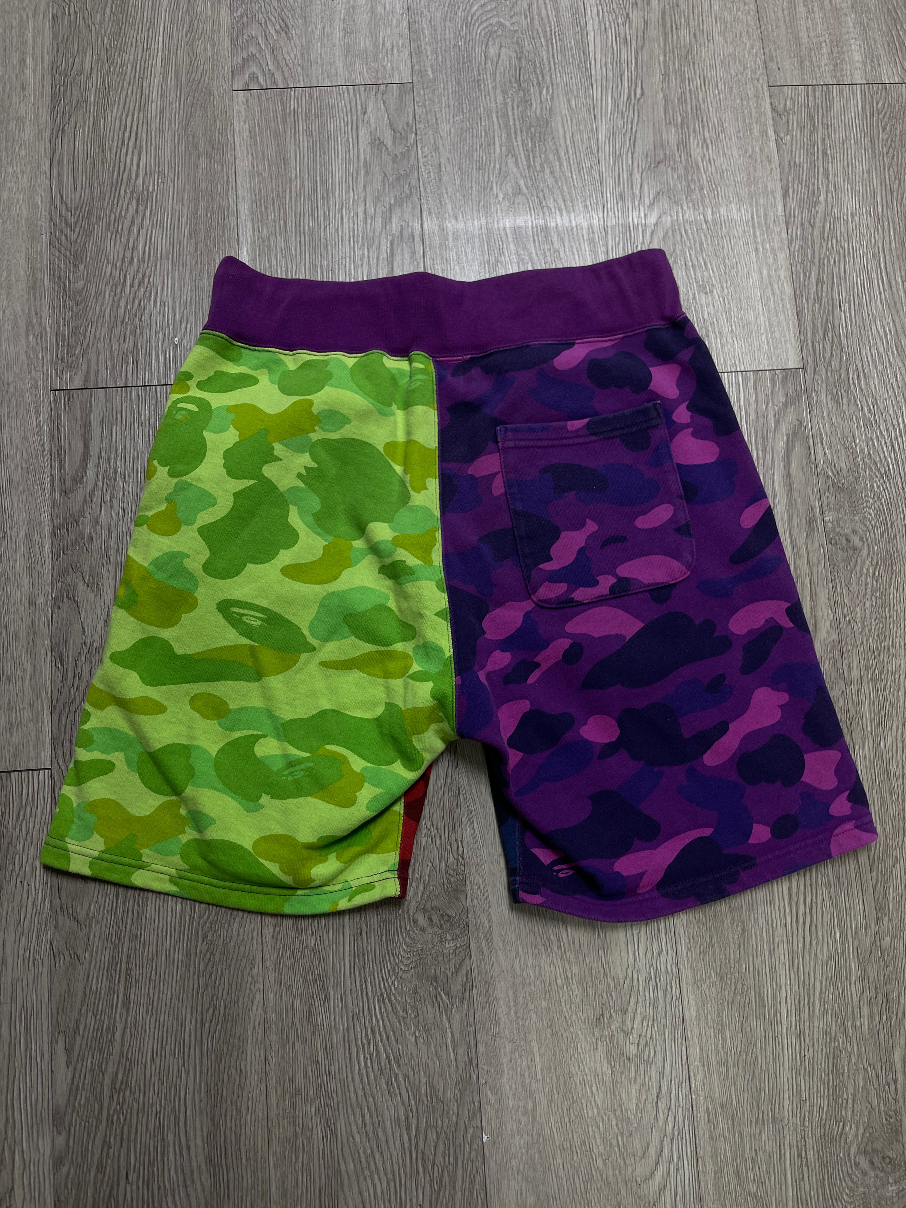 Bape Multi Color Camo Shorts