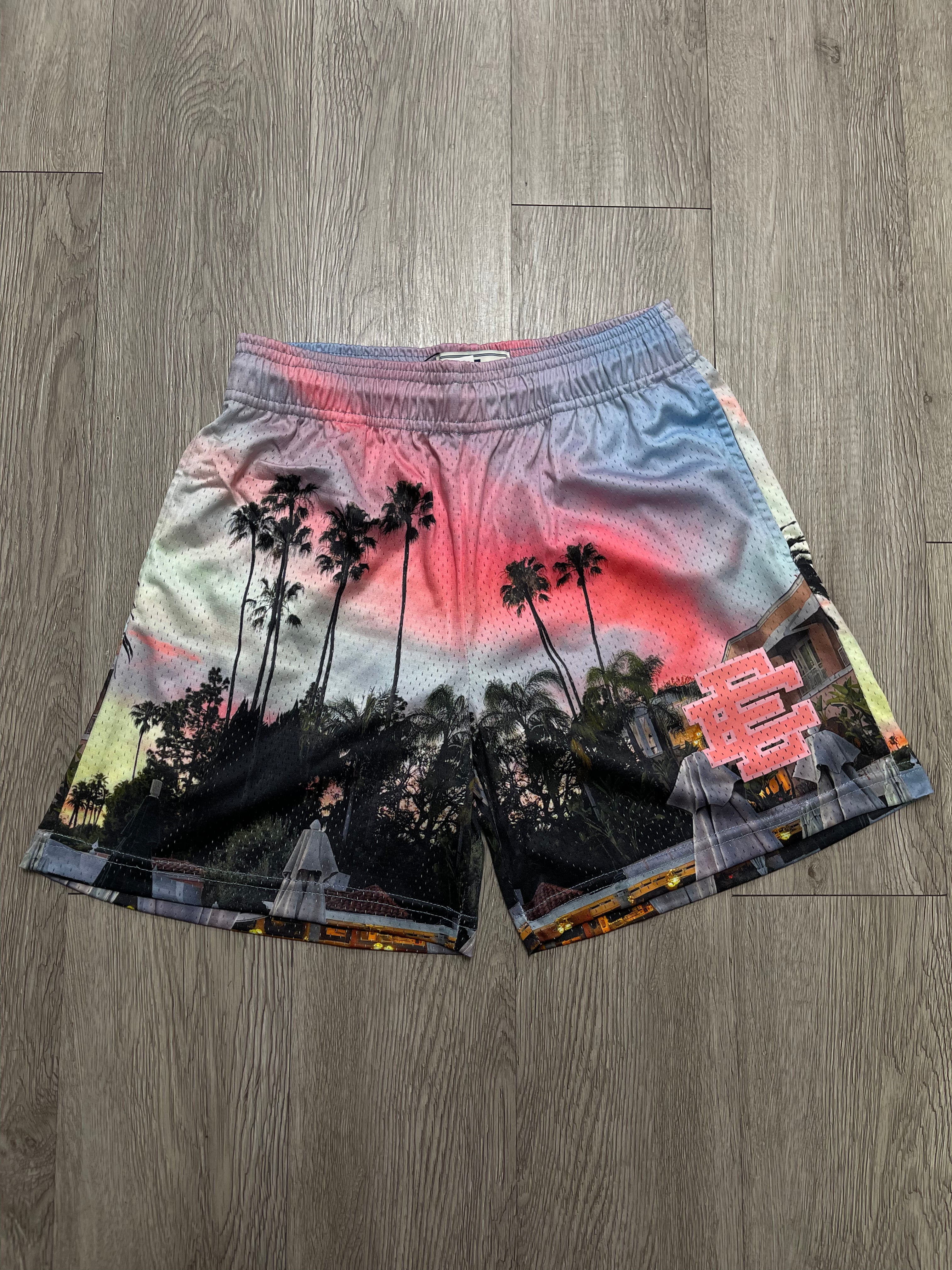 Eric Emanuel Sunset Palms Rose Shorts