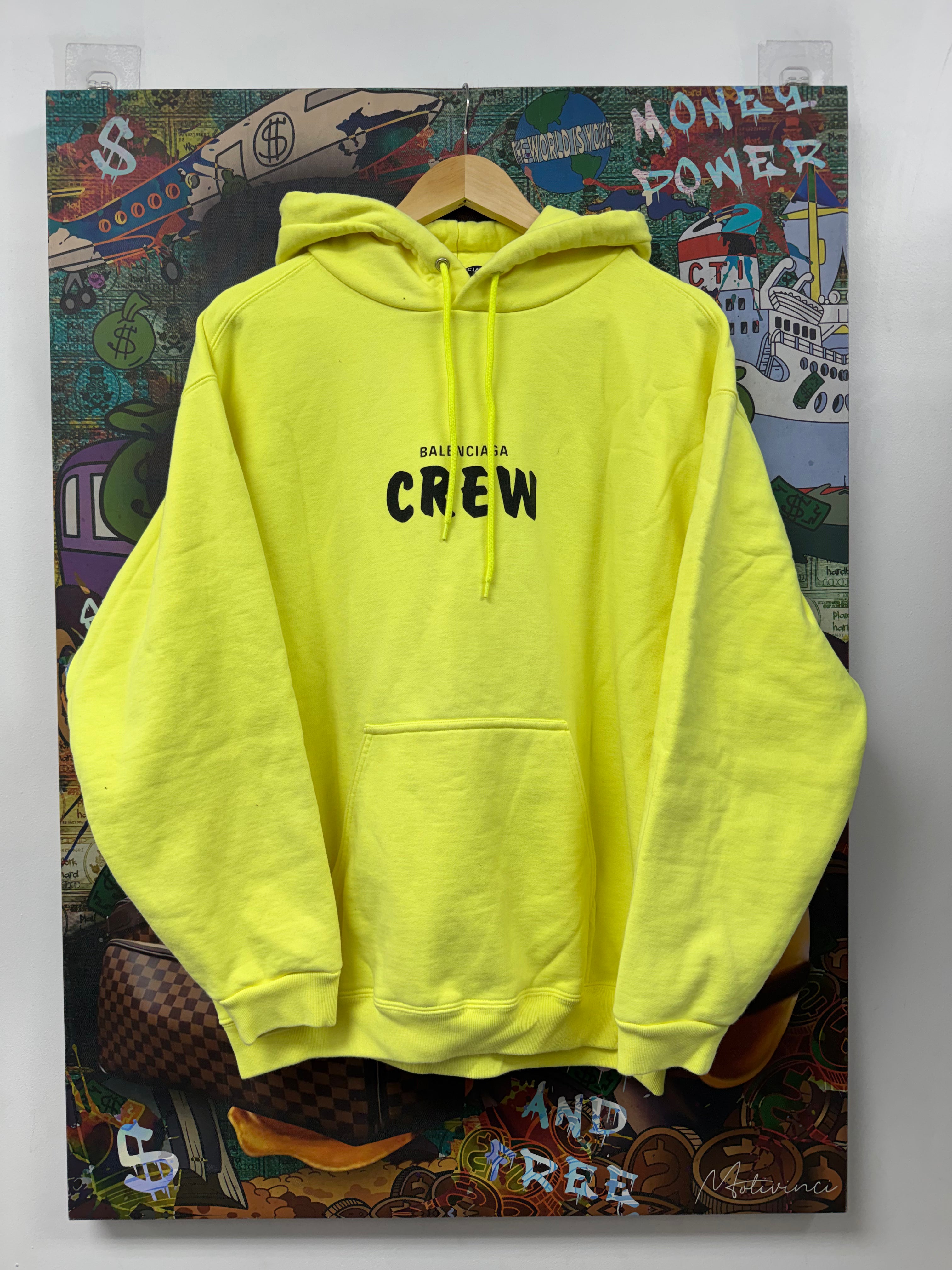 Balenciaga Neon Yellow Crew Hoodie
