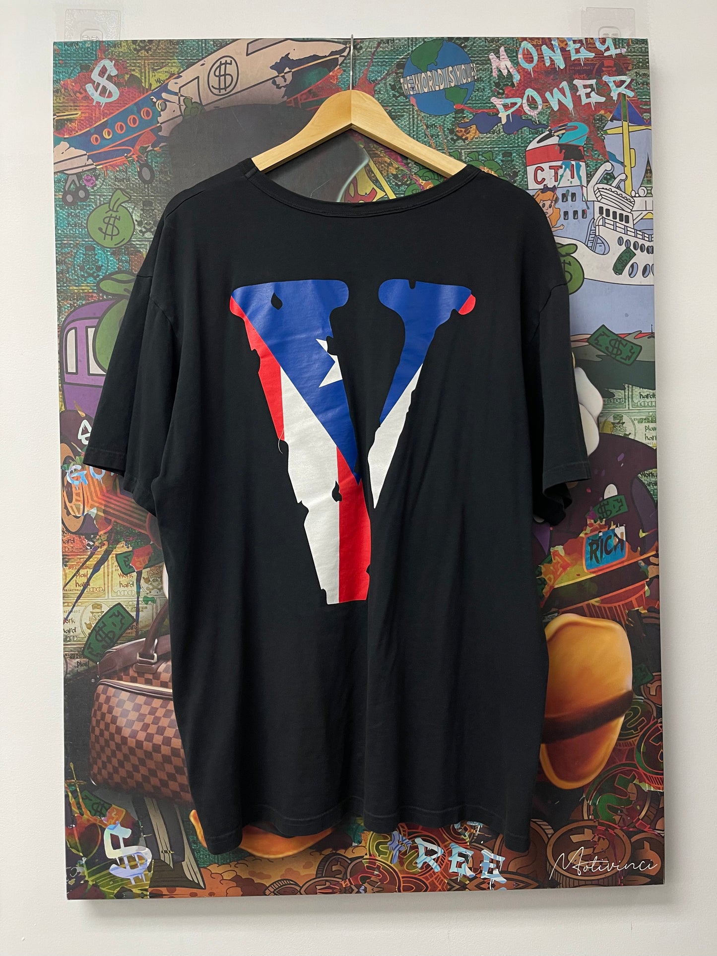 Vlone Friends Blue Red Black Tee Used