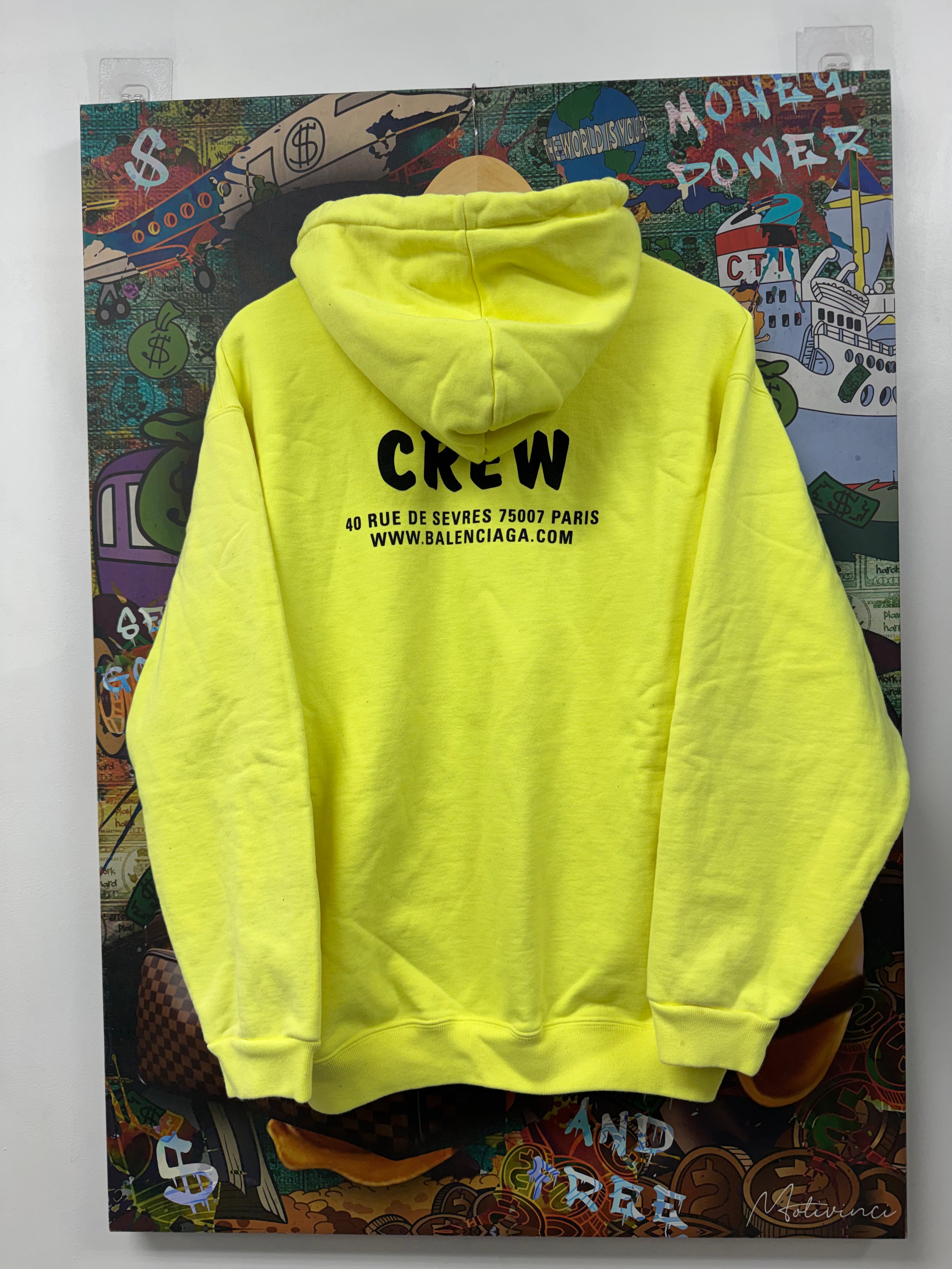 Balenciaga Neon Yellow Crew Hoodie