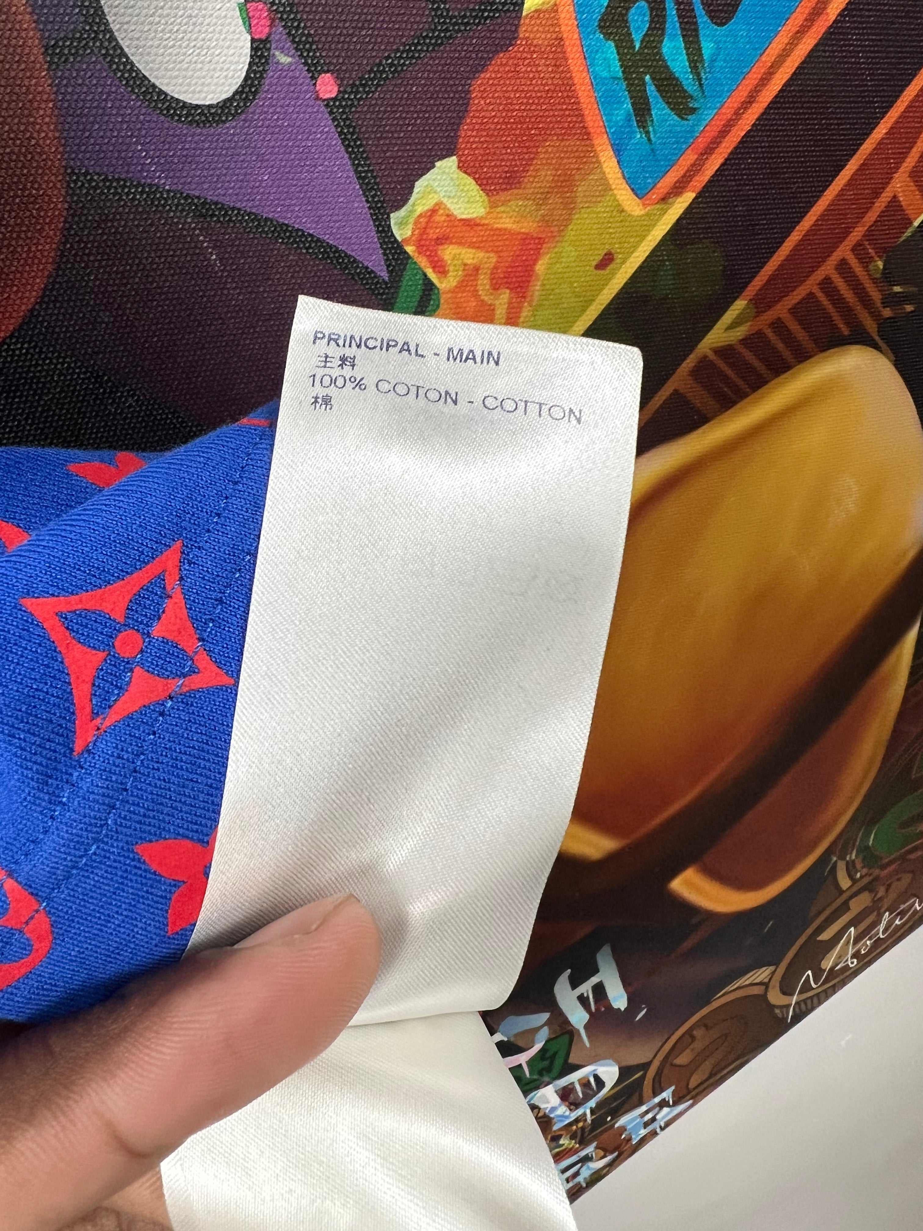 Louis Vuitton Blue Red Monogram Tee