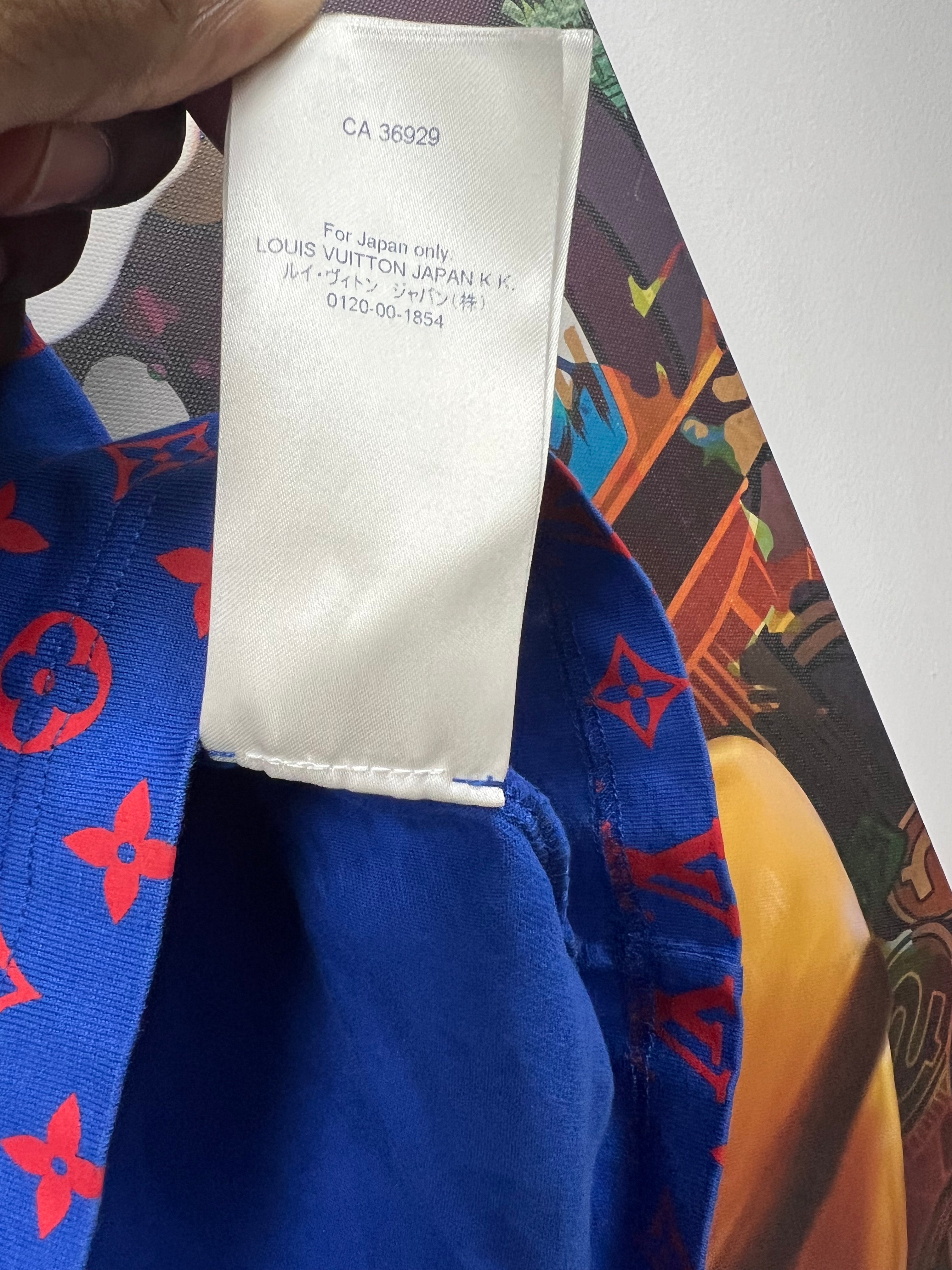 Louis Vuitton Blue Red Monogram Tee