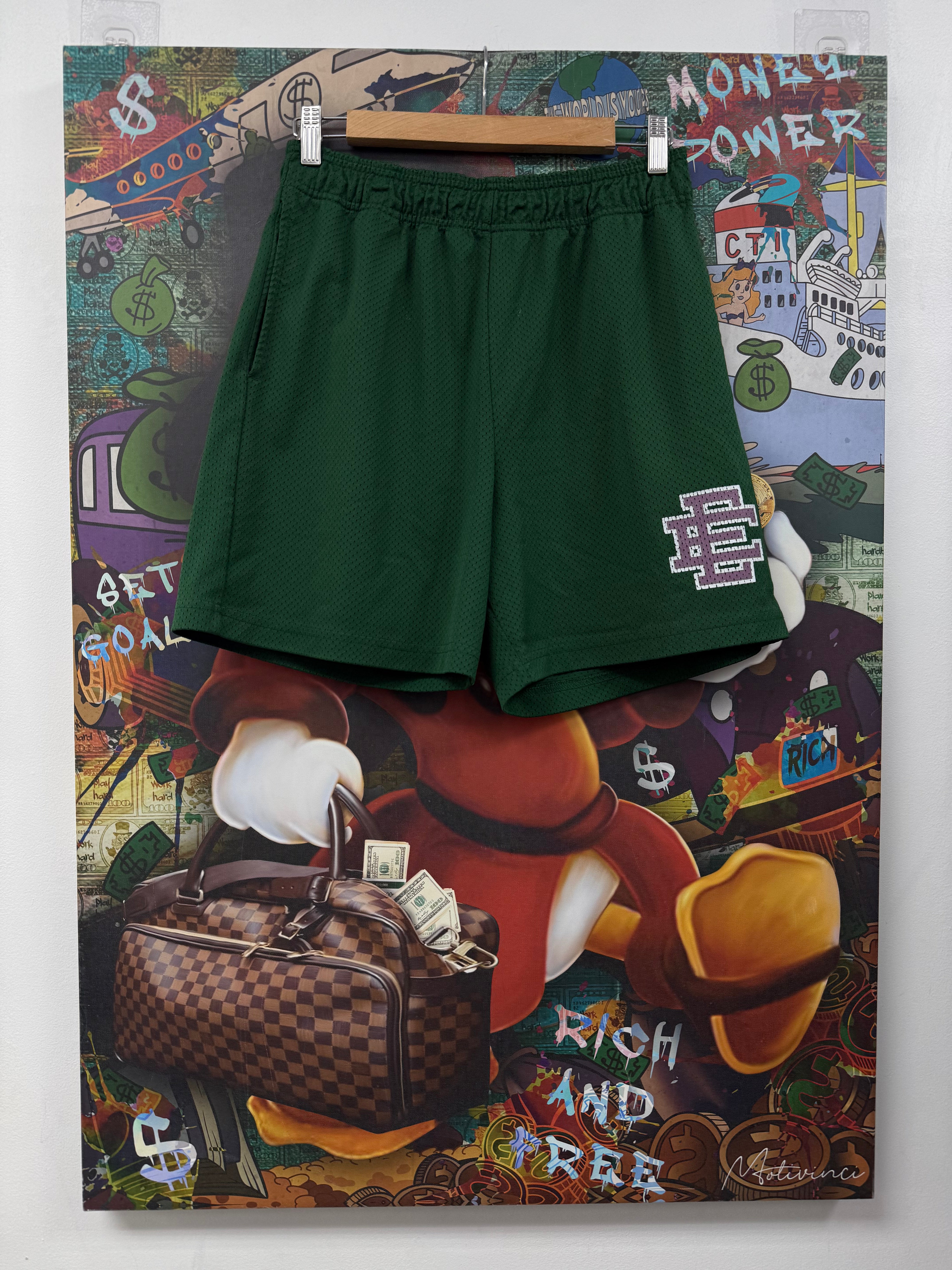 Eric Emanuel Purple Green Basics Shorts