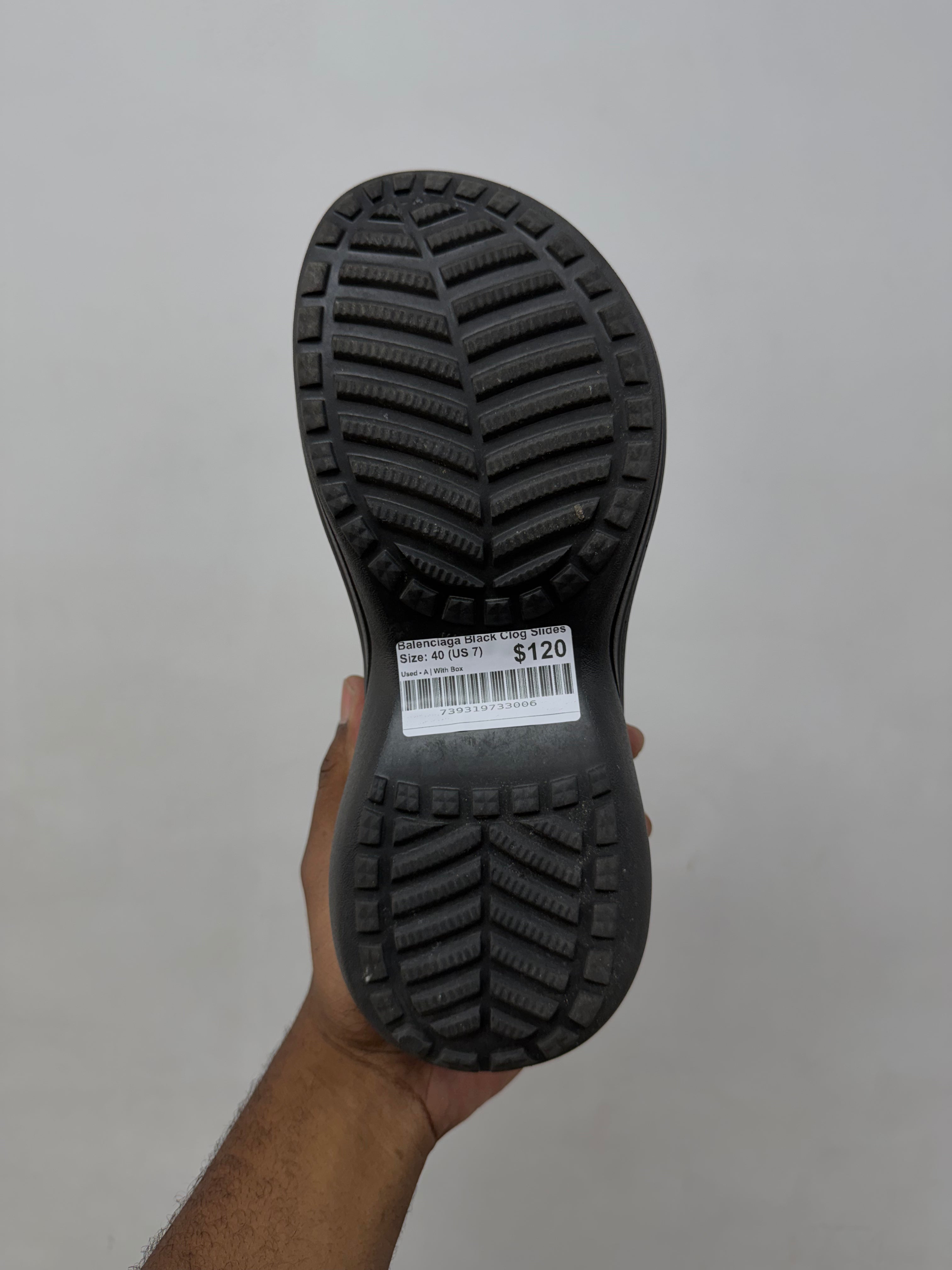Balenciaga Black Clog Slides
