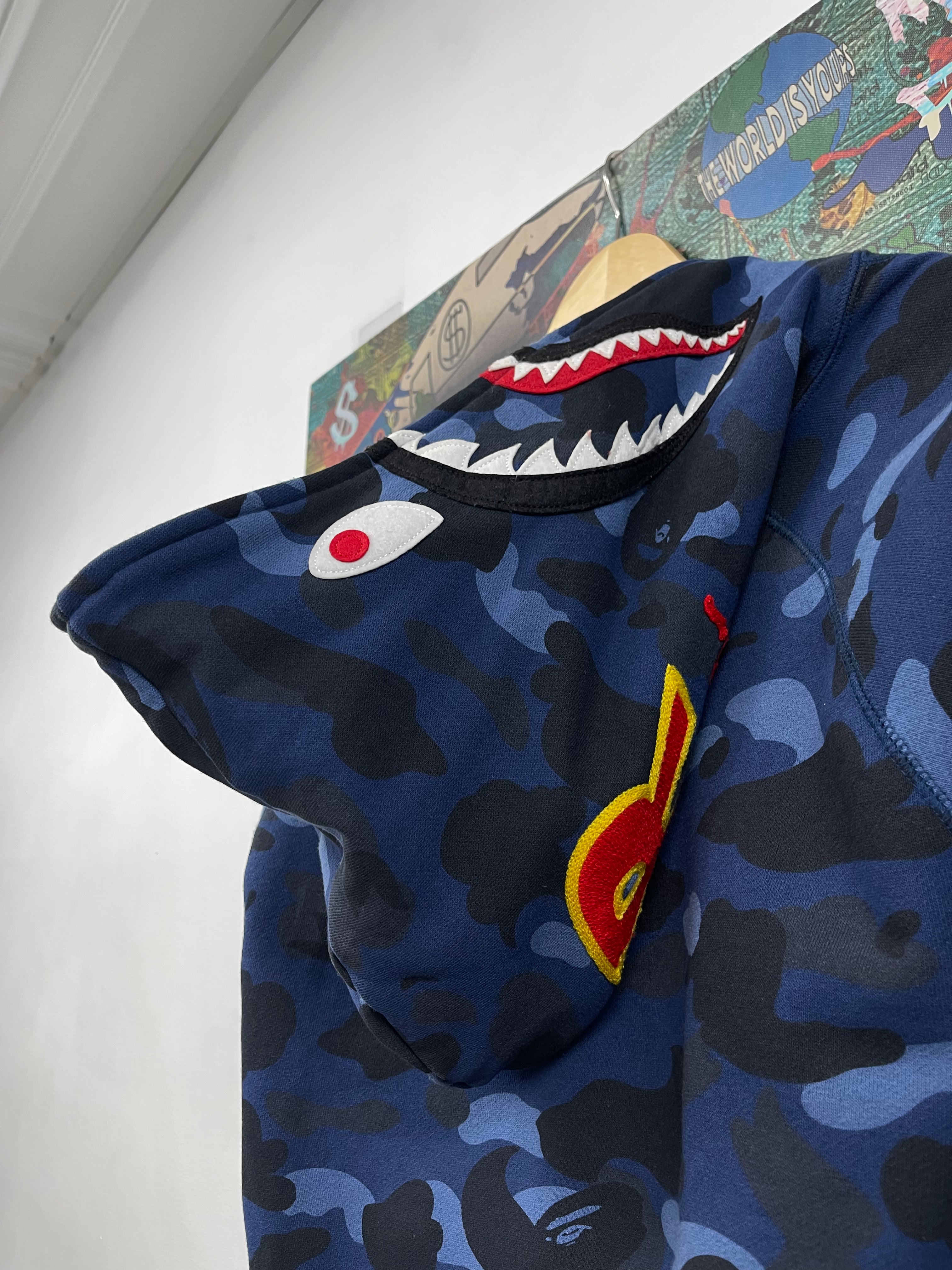 BAPE Blue Camo Shark Zip Up