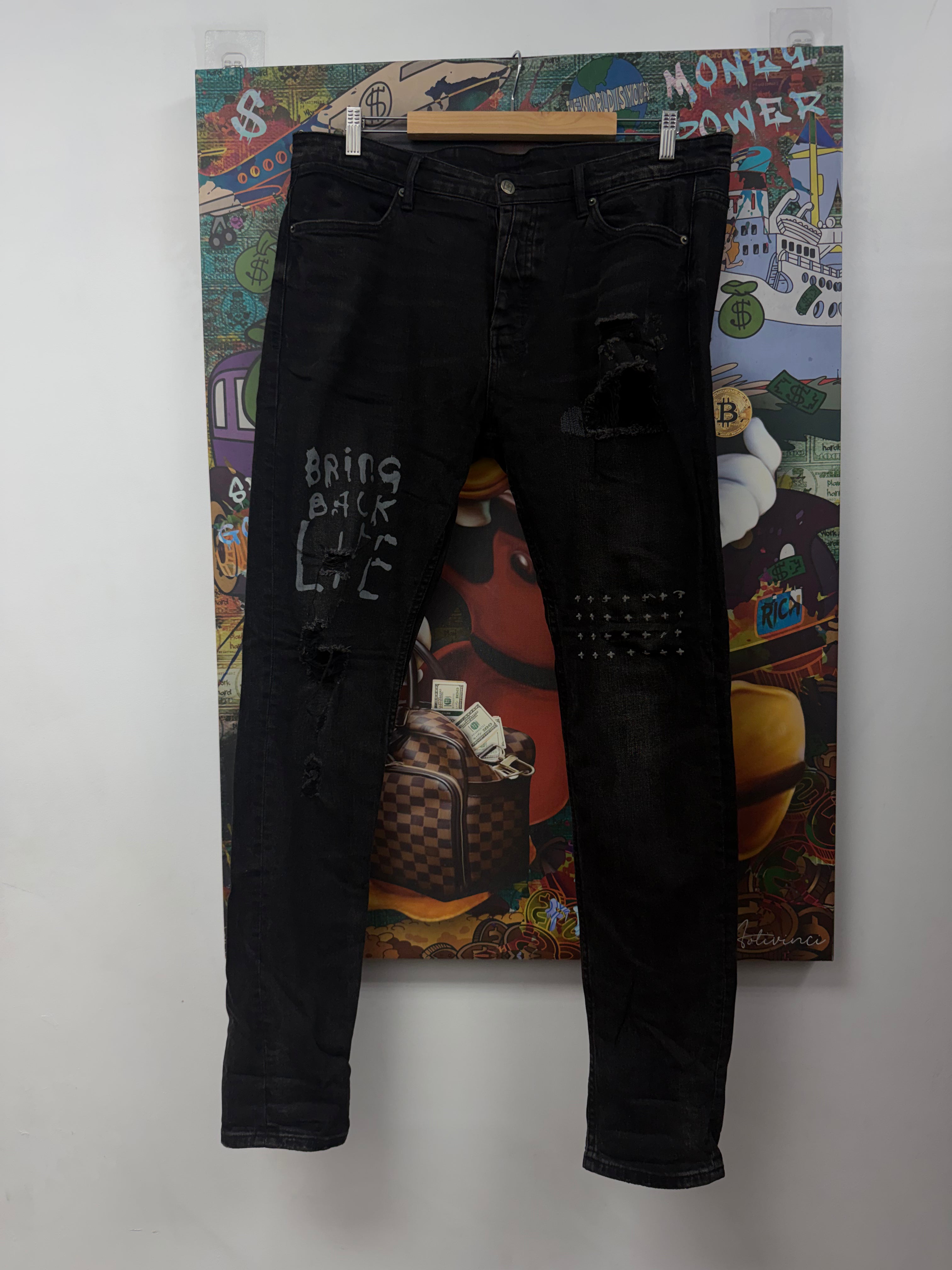 Ksubi Black Bring Back Life Ripped Jeans
