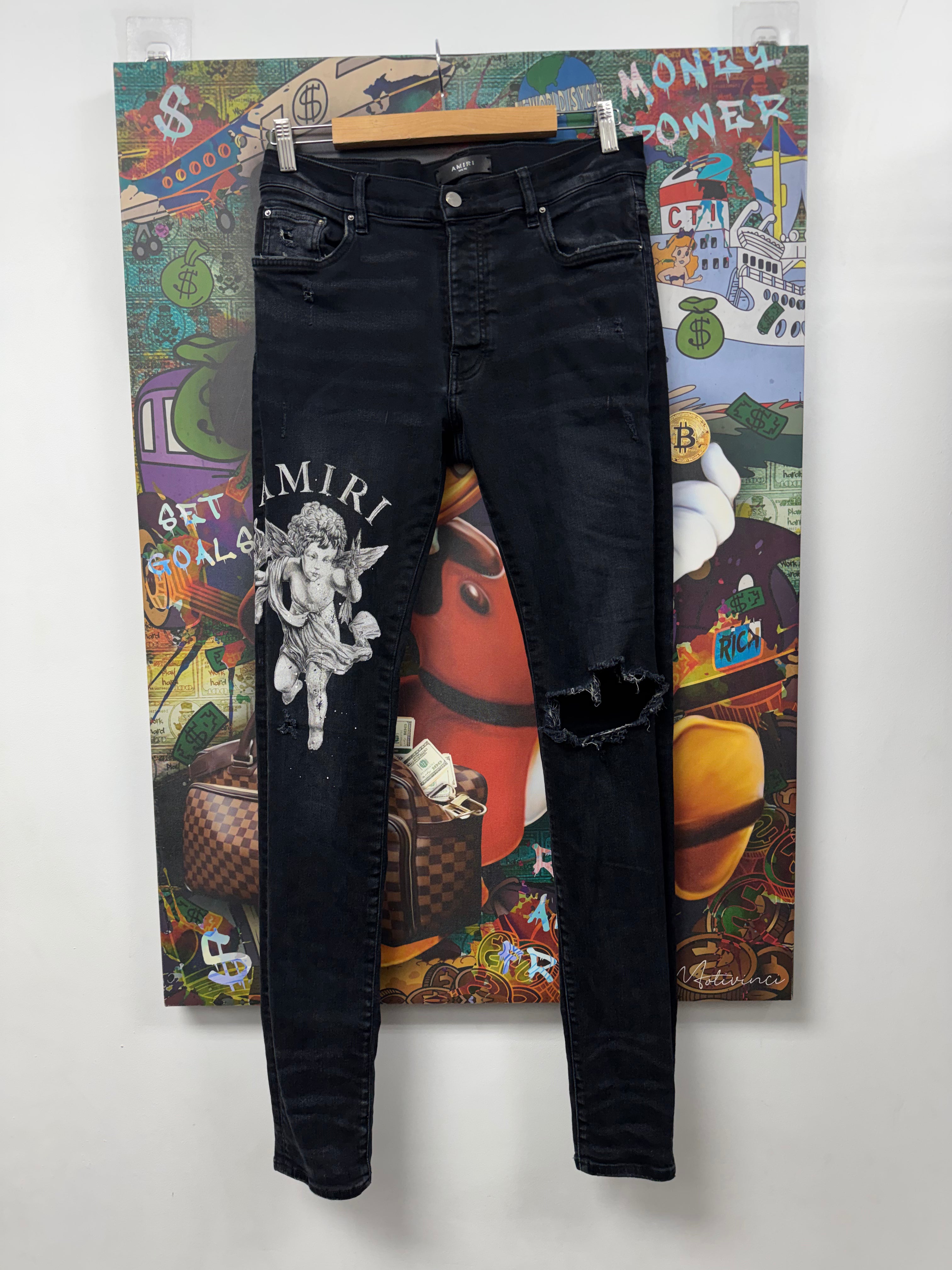 Amiri Black Wash Cherub Jeans