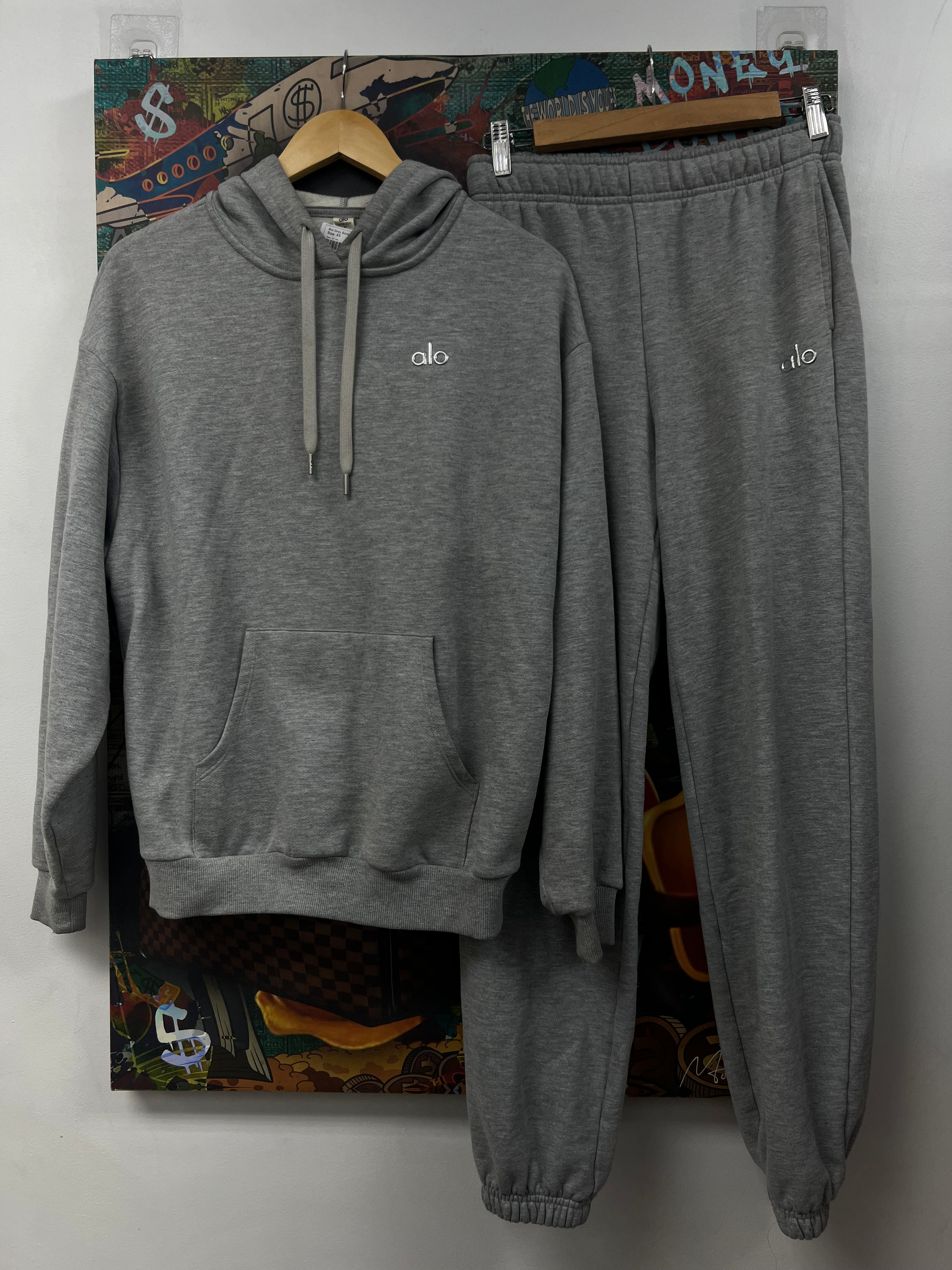 Alo Grey Accolade Sweatsuit
