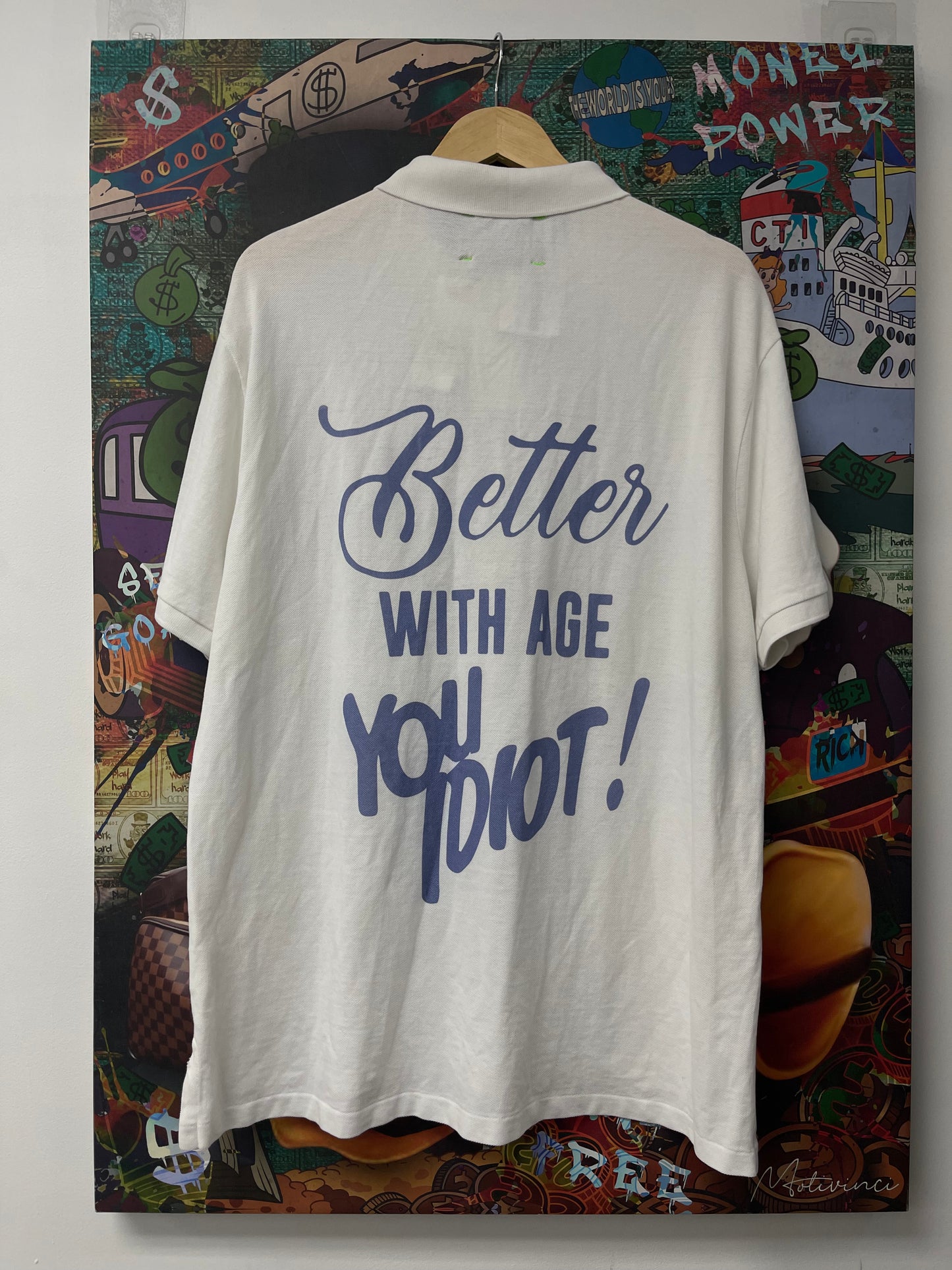 Better With Age Face Polo New With Tags