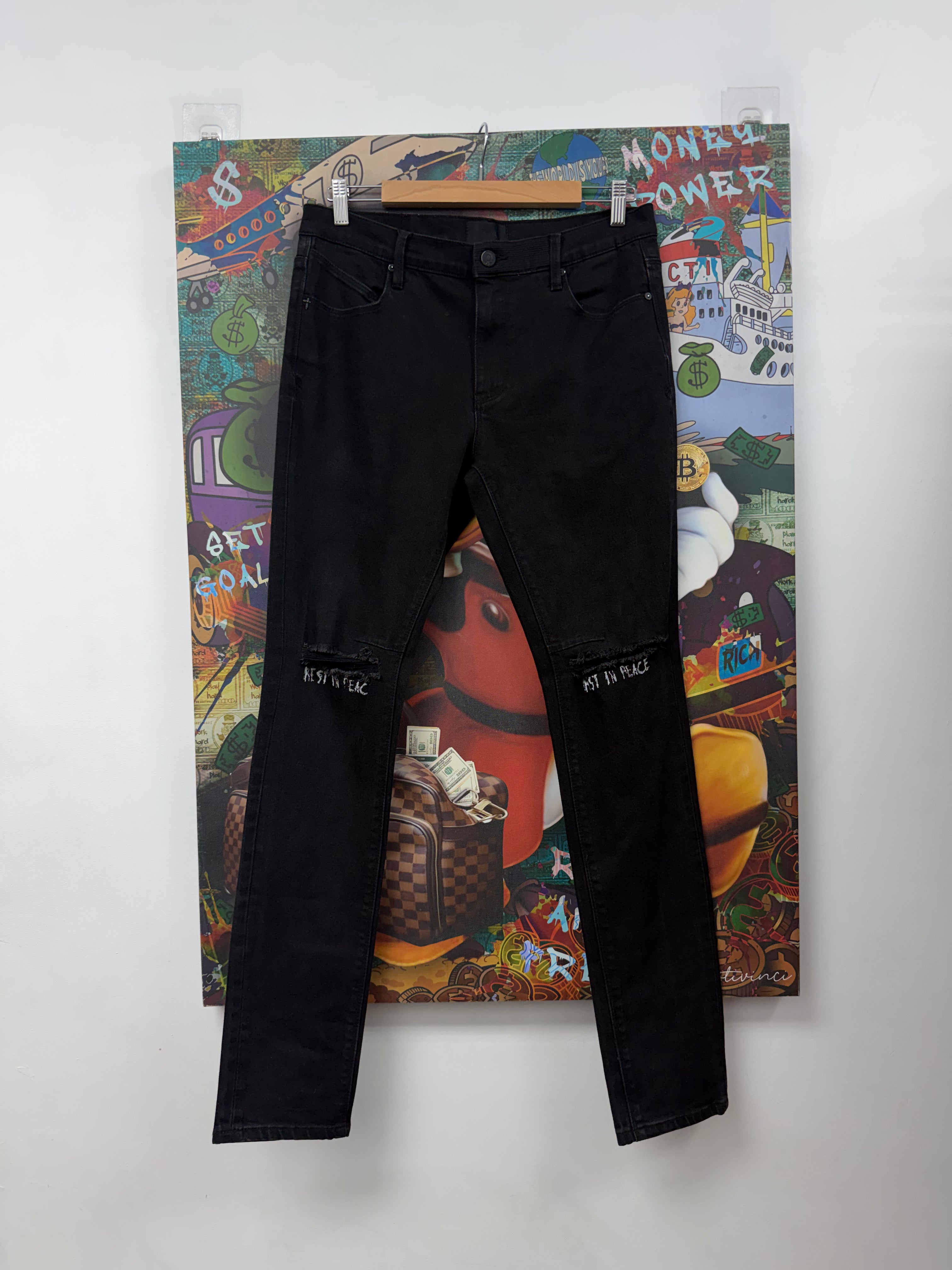 RTA Black RIP Jeans