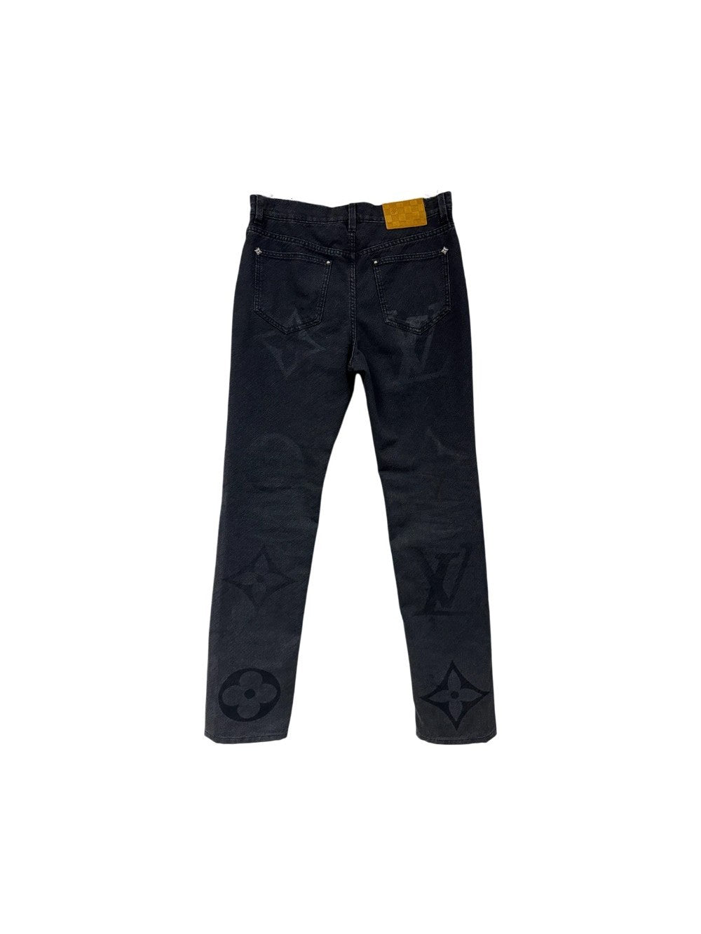 Louis Vuitton Gradient Monogram Black Washed Jeans