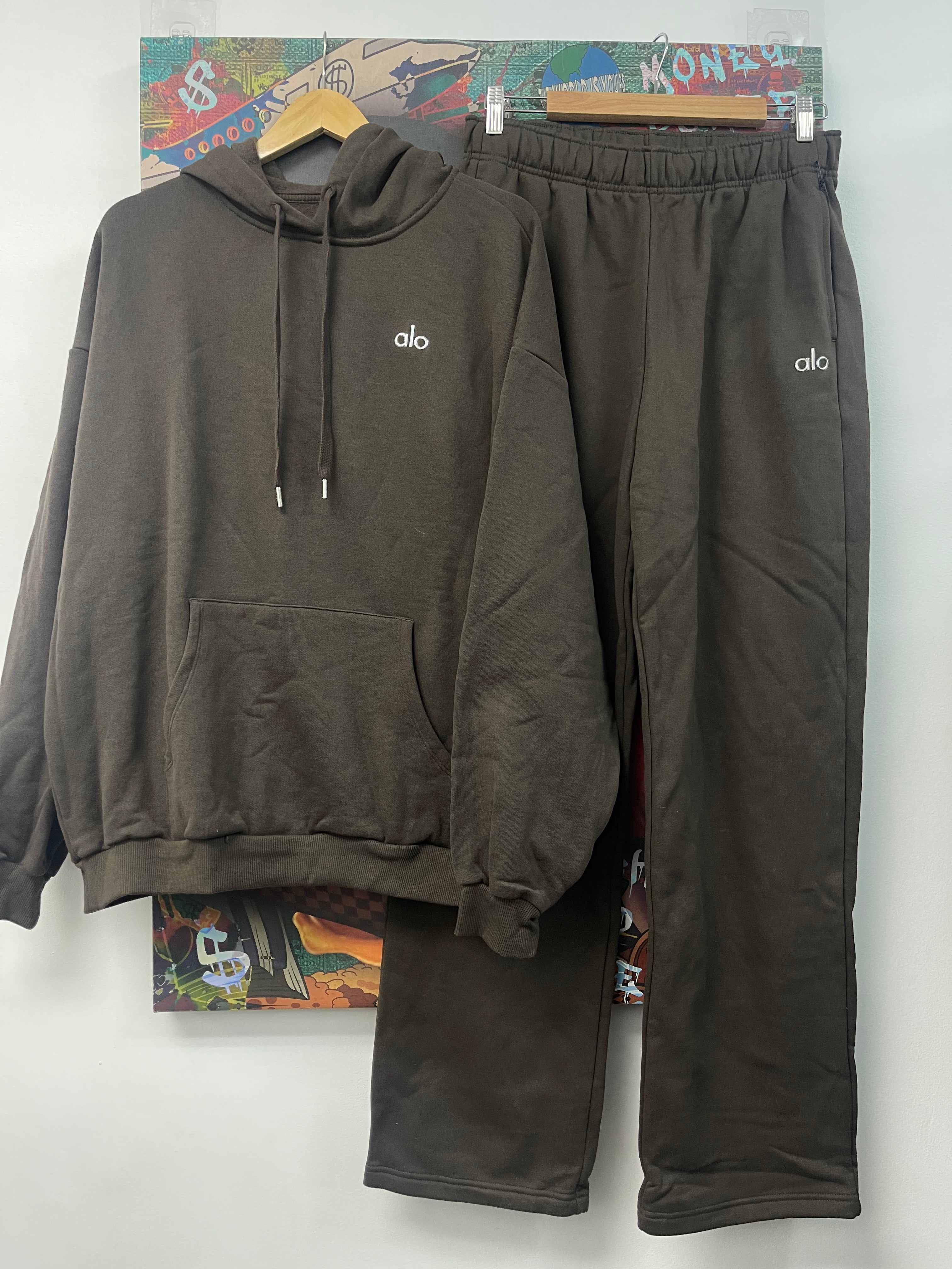 ALO Brown Silver Sweatsuit