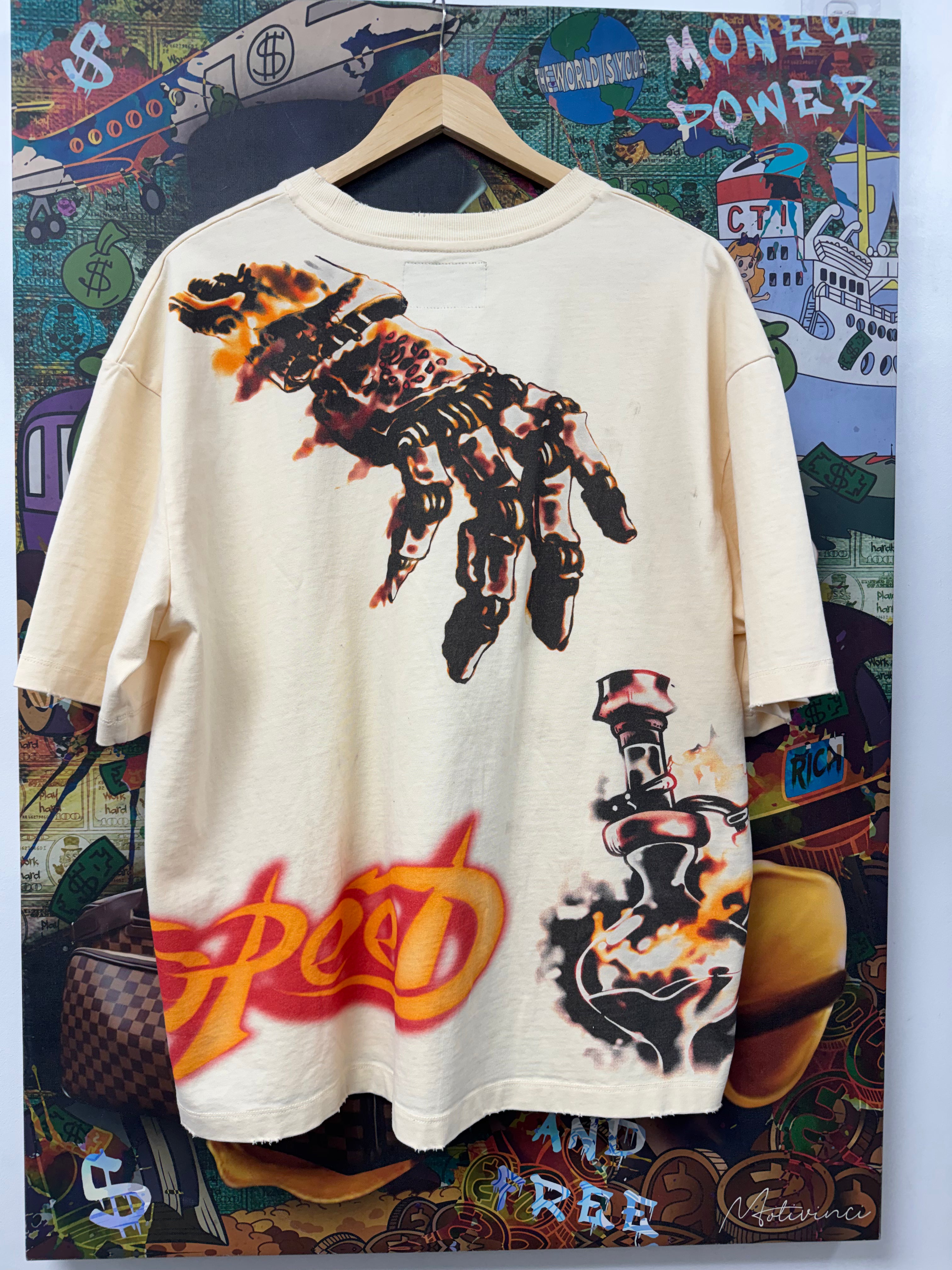 Godspeed Cream Orange Mechanic Tee