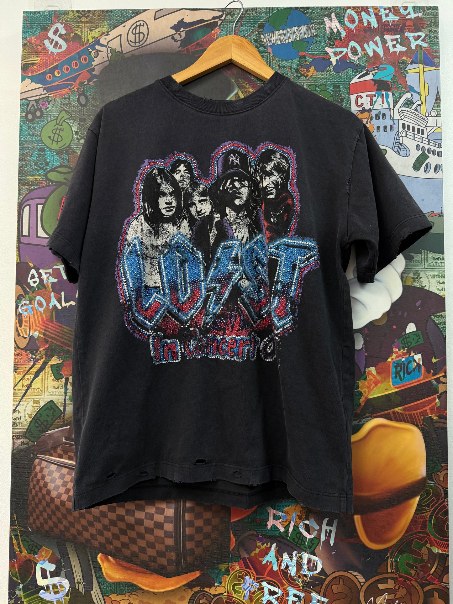 Lost Intricacy Kiss Rhinestone Tee