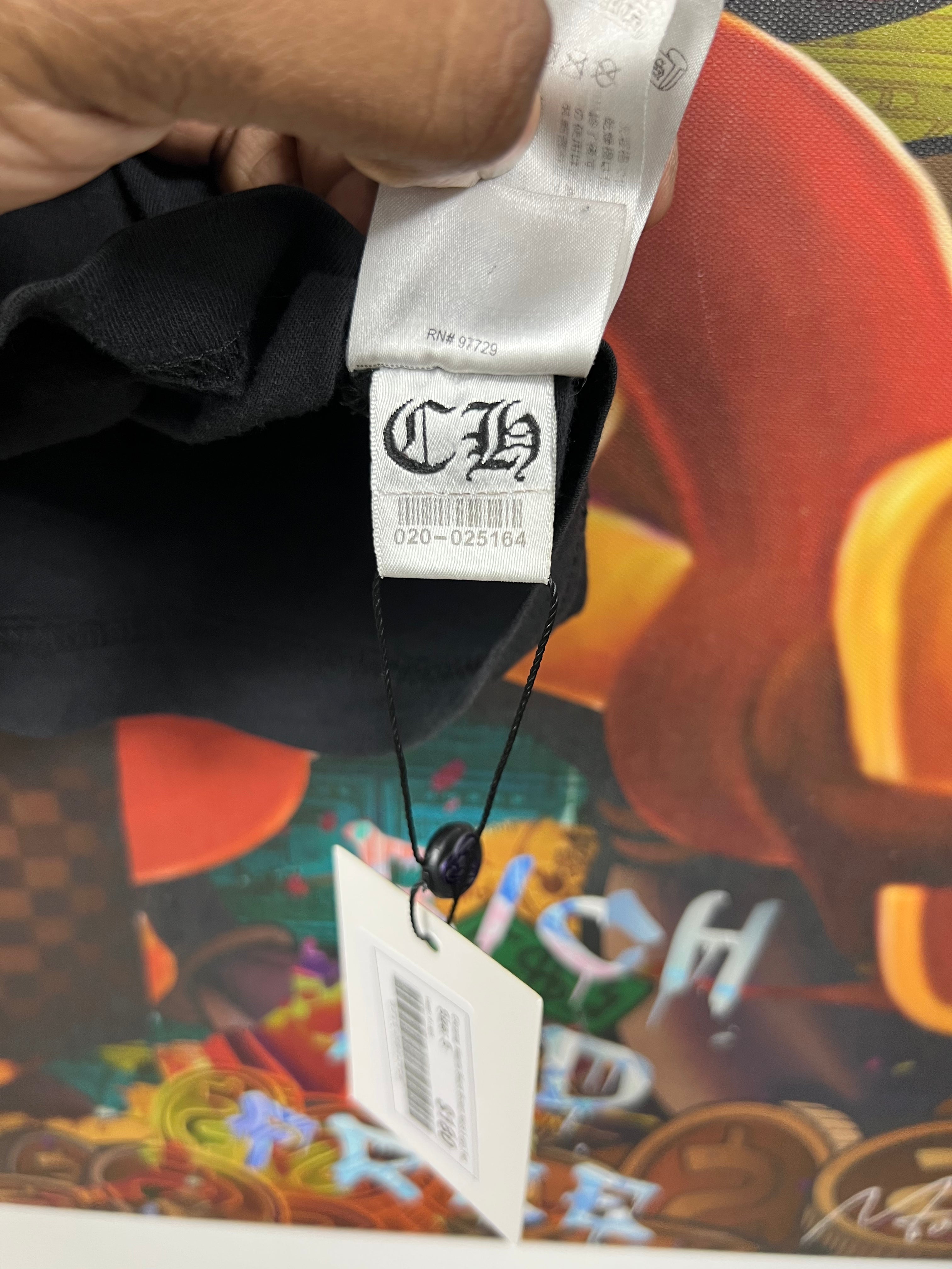 Chrome Hearts Black Brown Neck Logo Tee