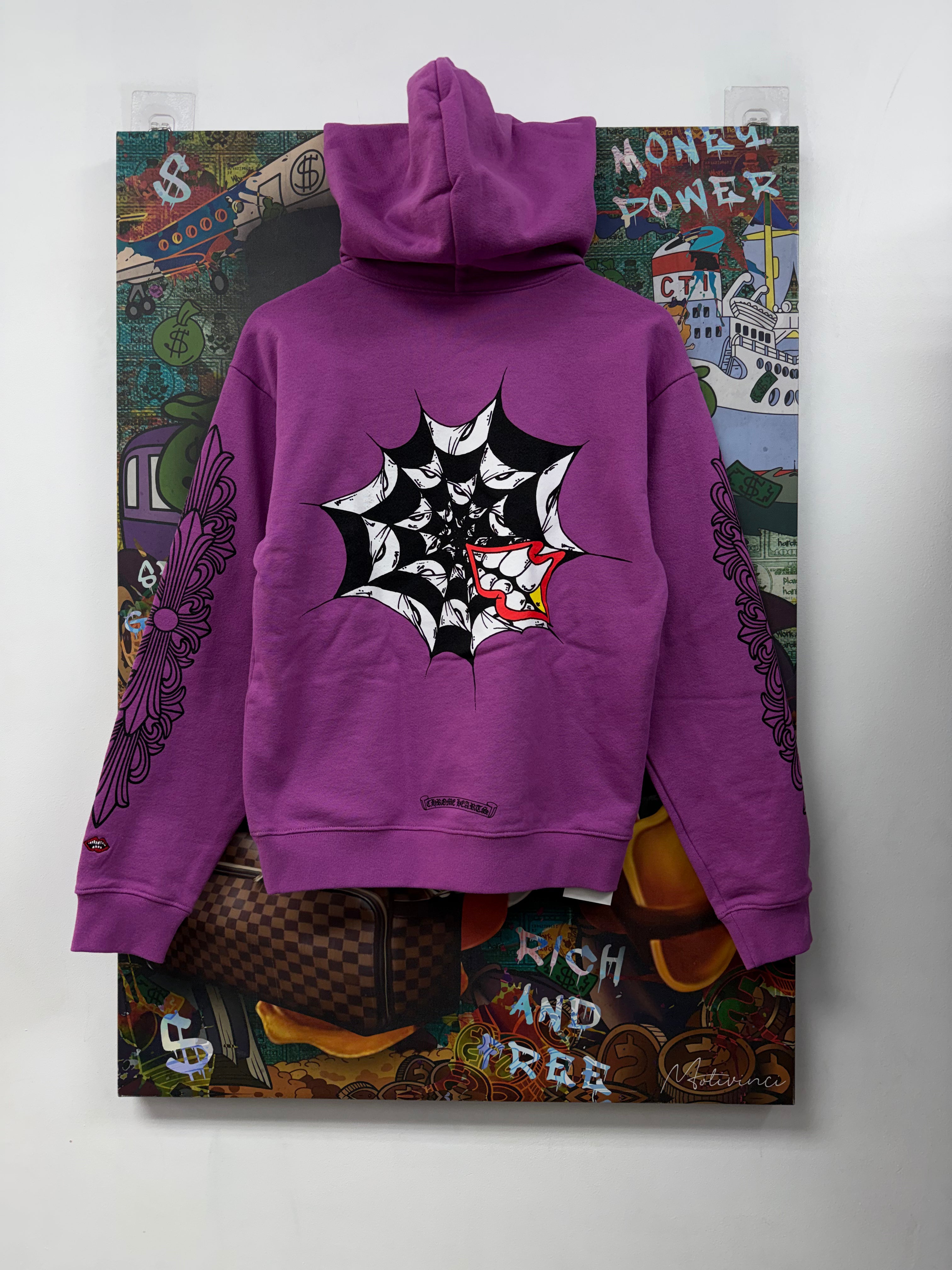 Chrome Hearts Matty Boy Purple Web Hoodie