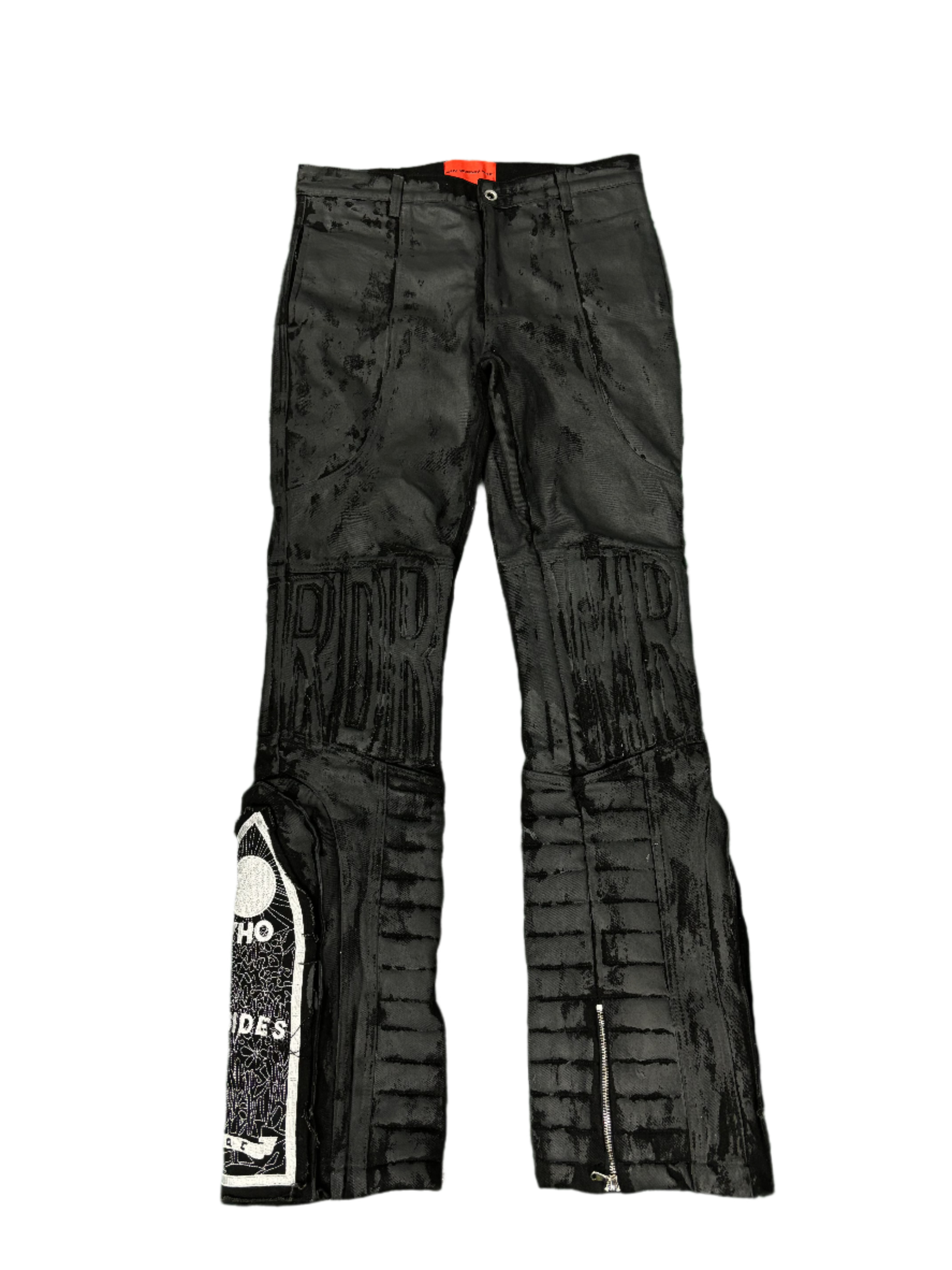 WDW Moto Black Wax Jeans