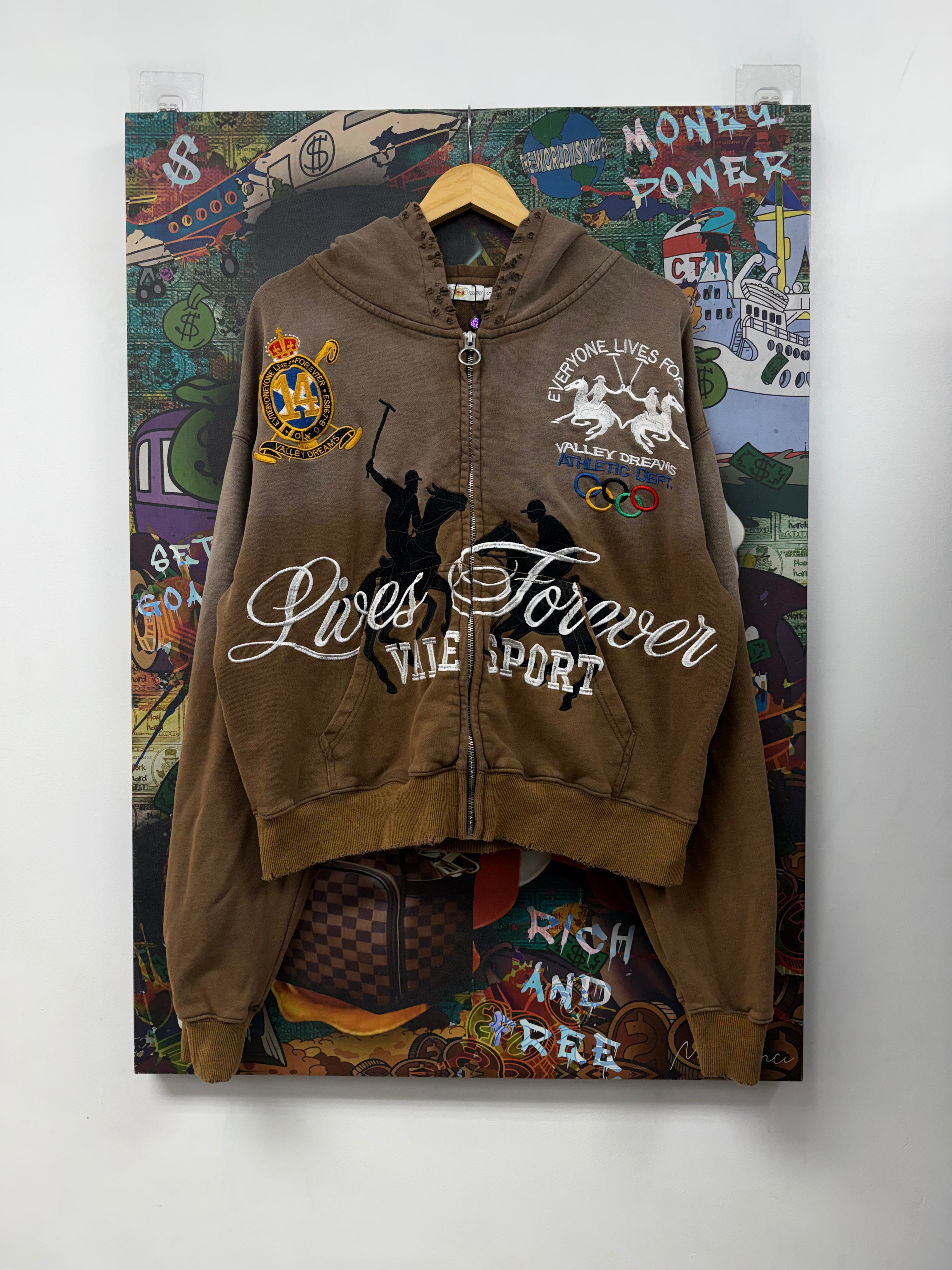 Vale Brown Lives Forever Zip Up