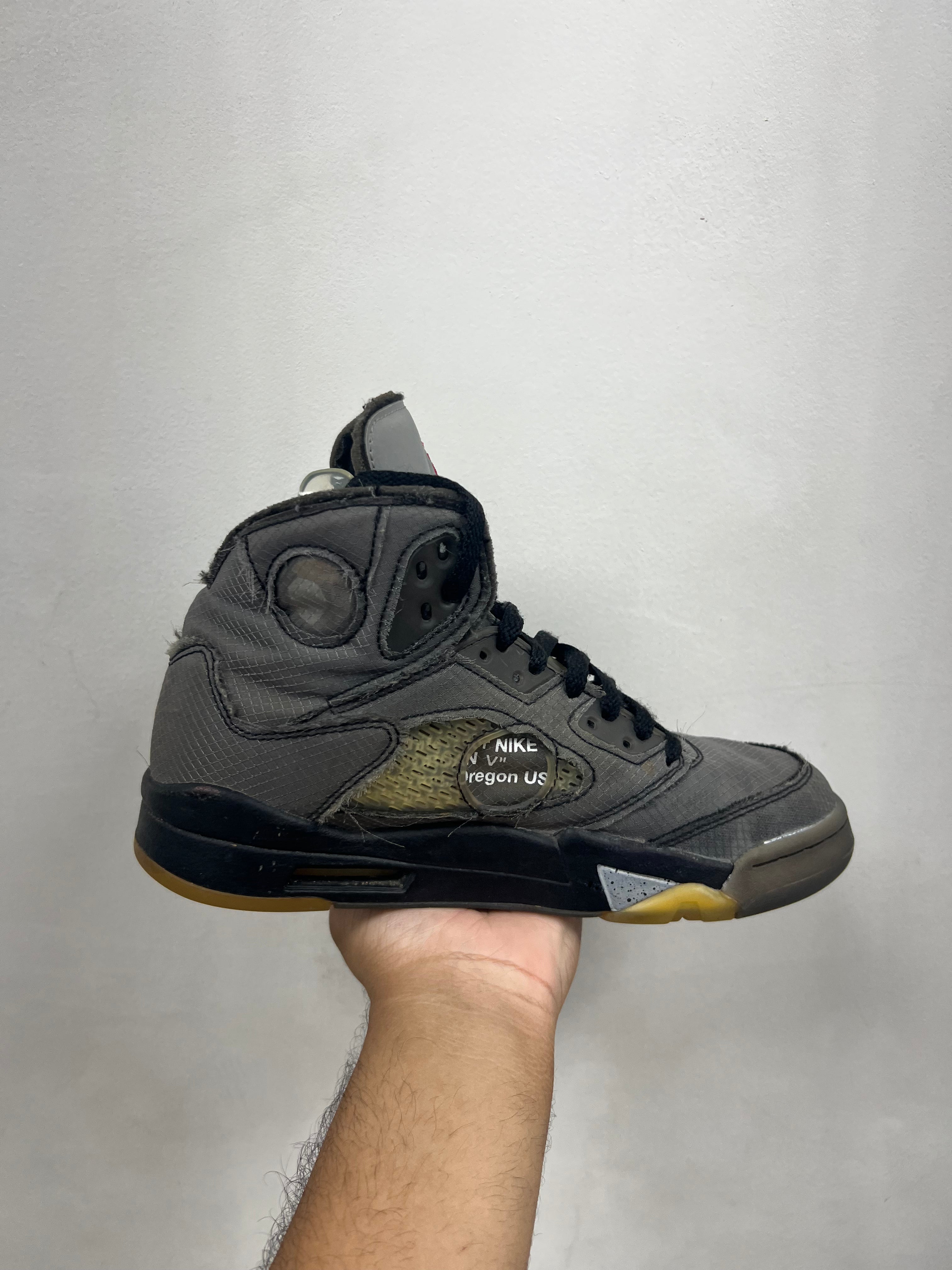 Jordan 5 Off White Muslin Sneakers
