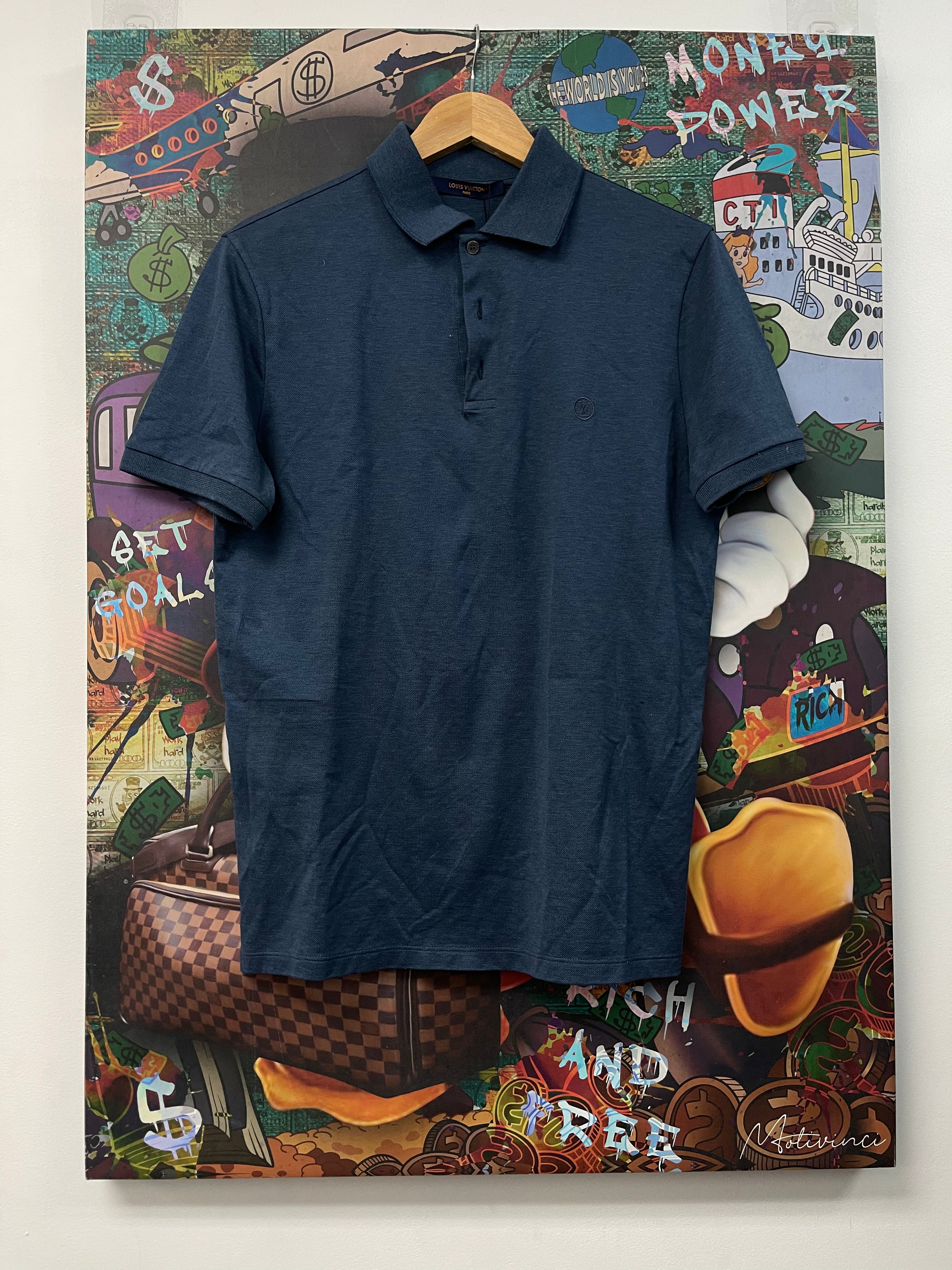 Louis Vuitton Powder Blue Small Circle Logo Polo