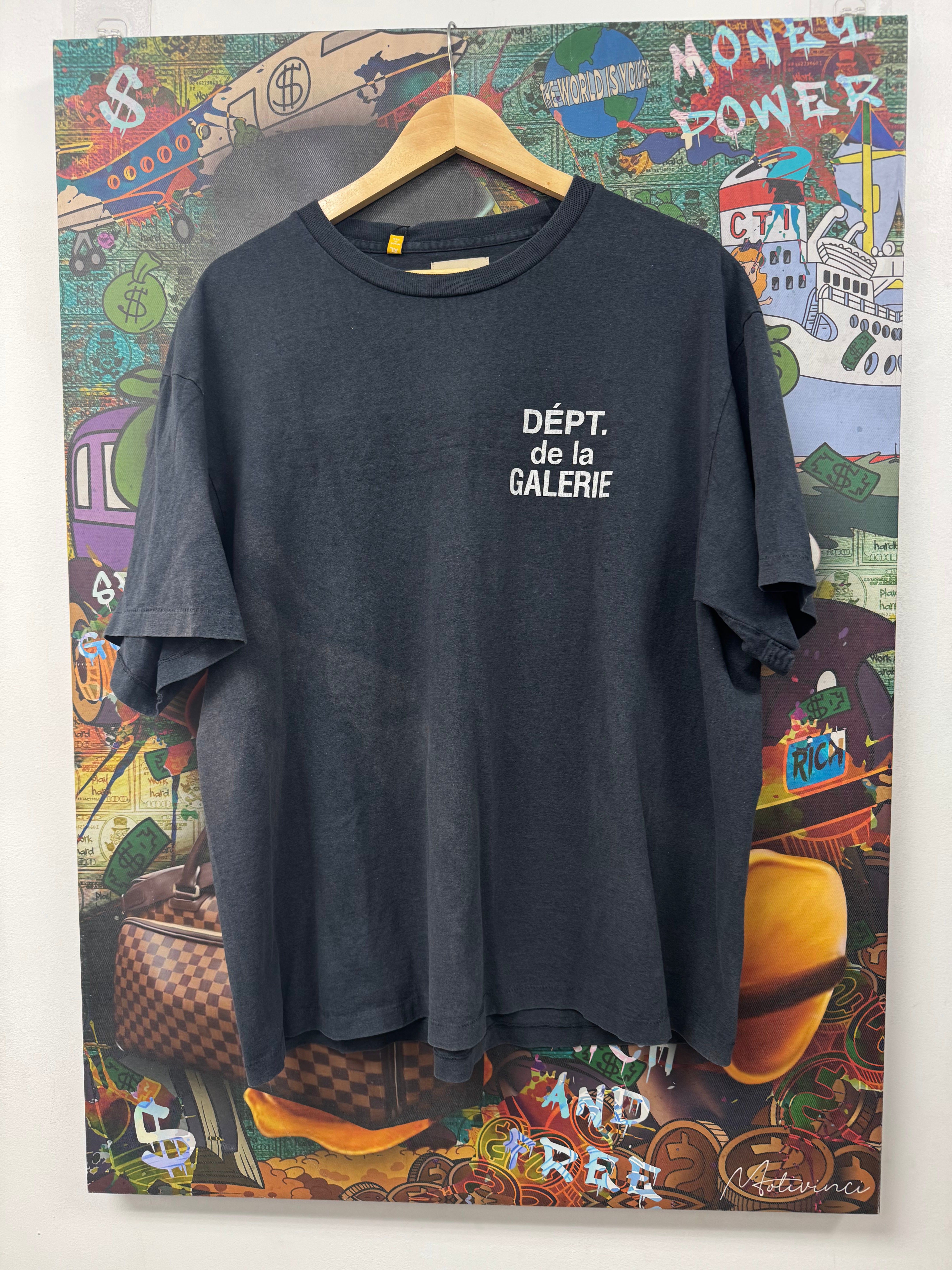 Gallery Dept Navy White Logo Tee
