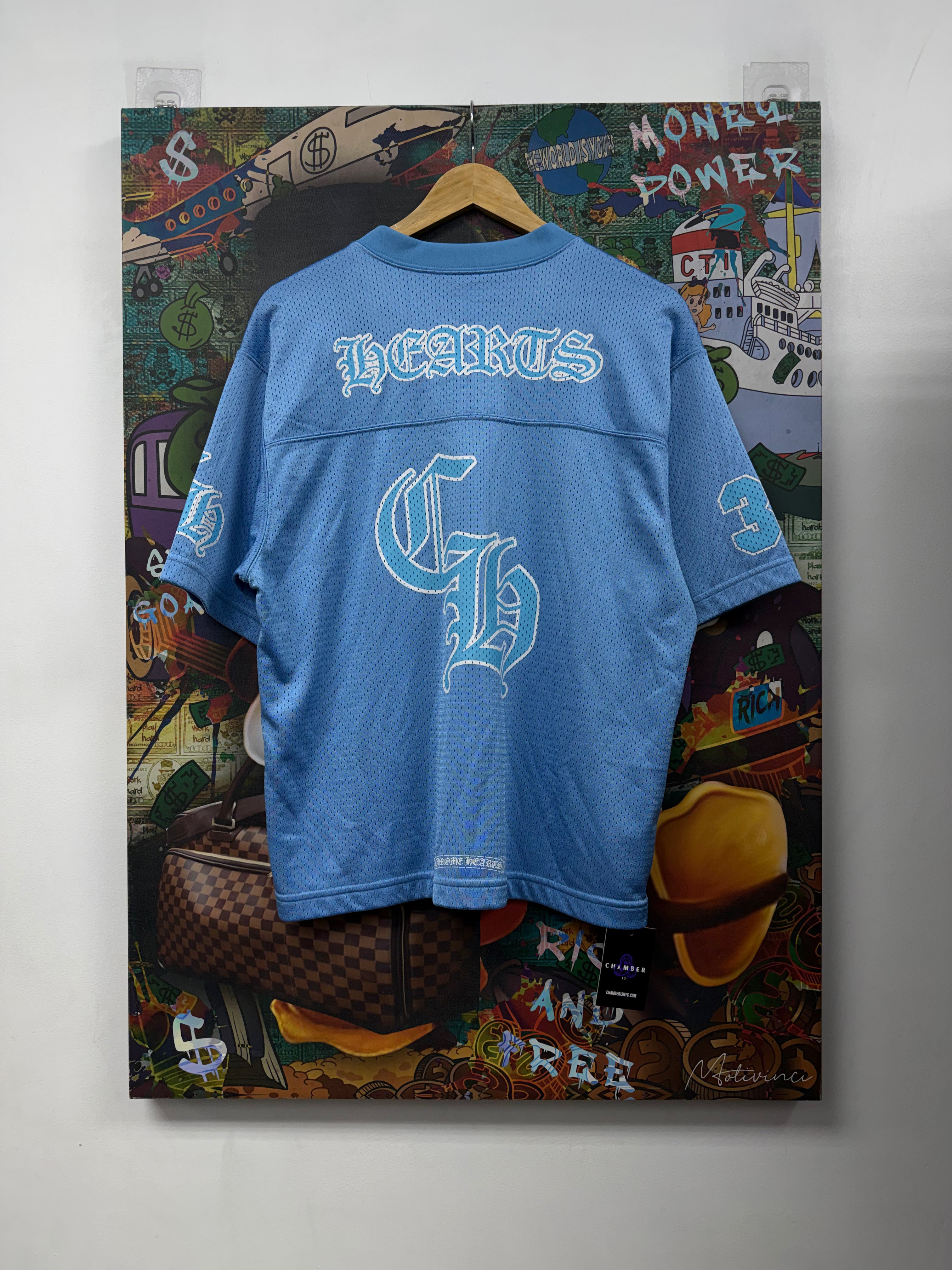 Chrome Hearts Blue Mesh SS Jersey