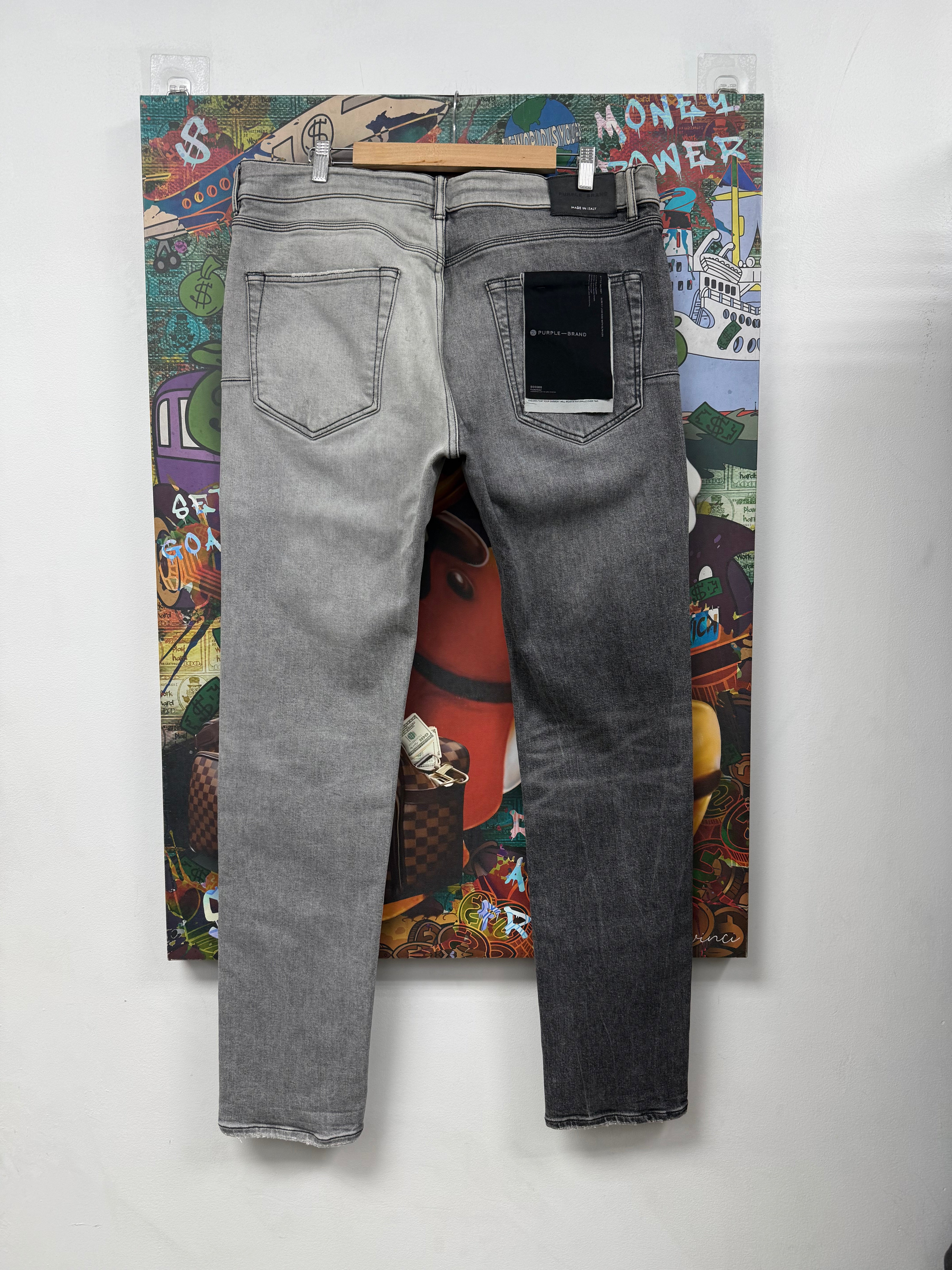 Purple Brand Grey Black Label Jeans