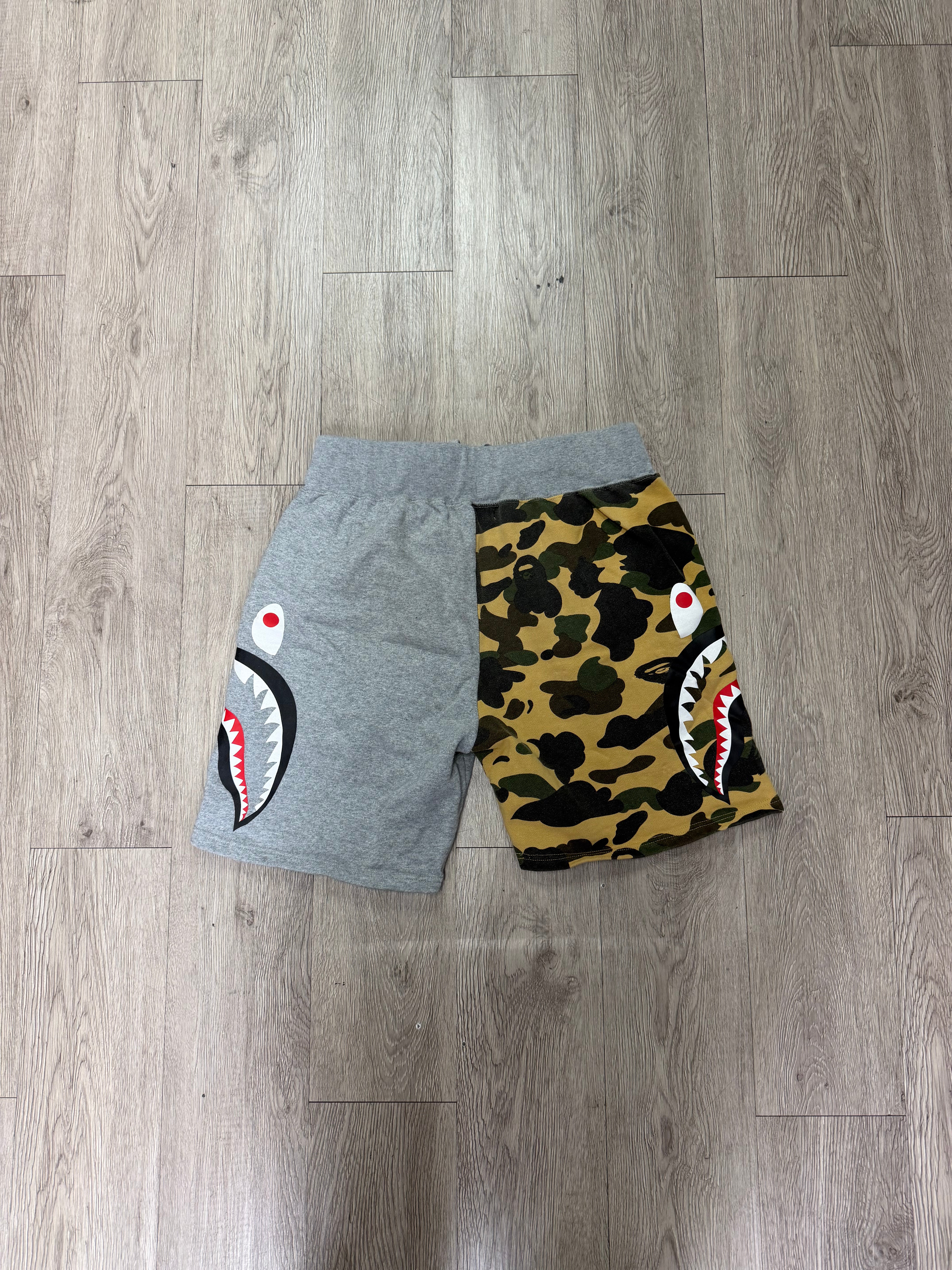 Bape Camo Grey Shark Shorts