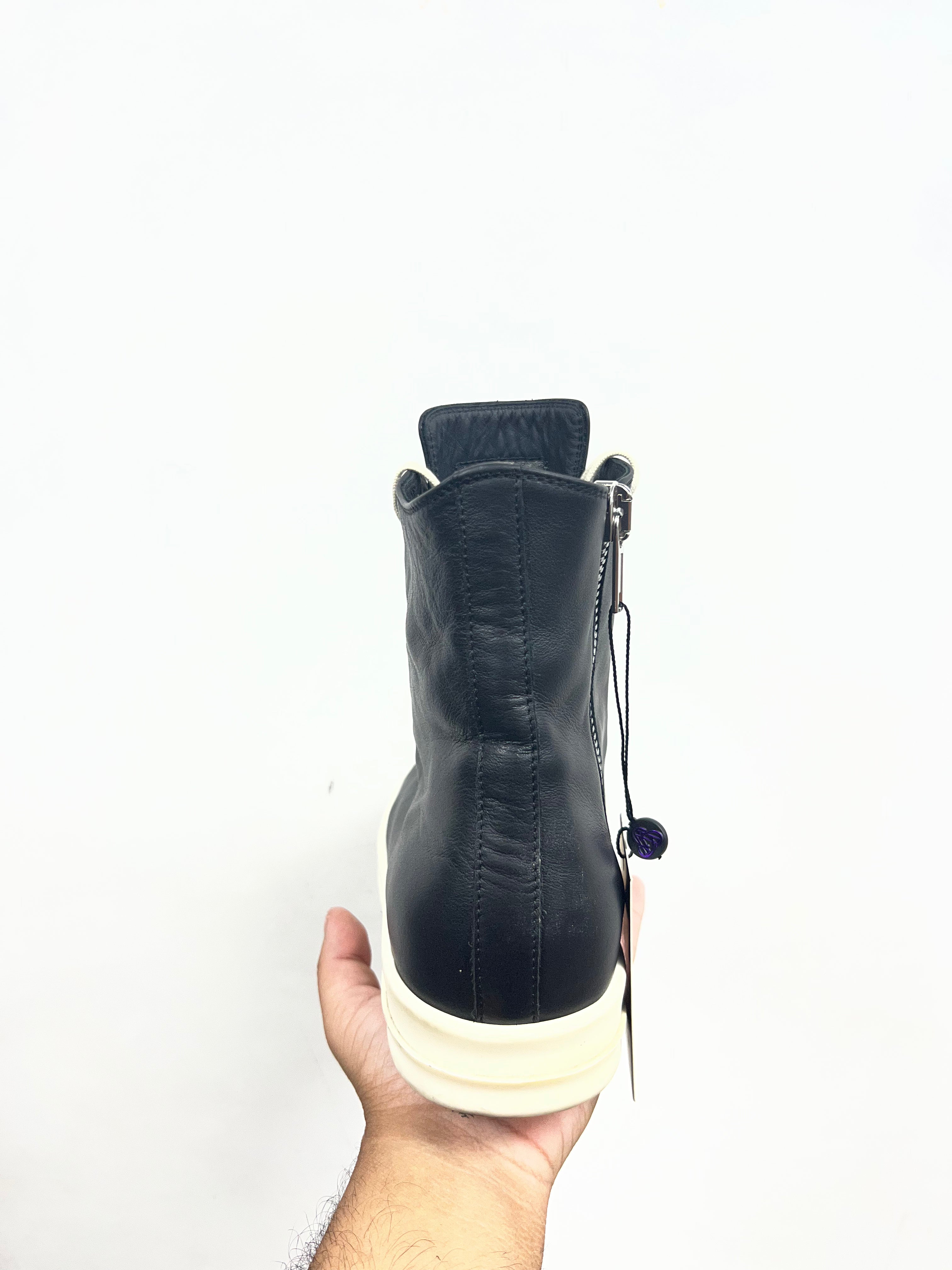 Rick Owens Black & Milk Mainline Ramone High Sneakers