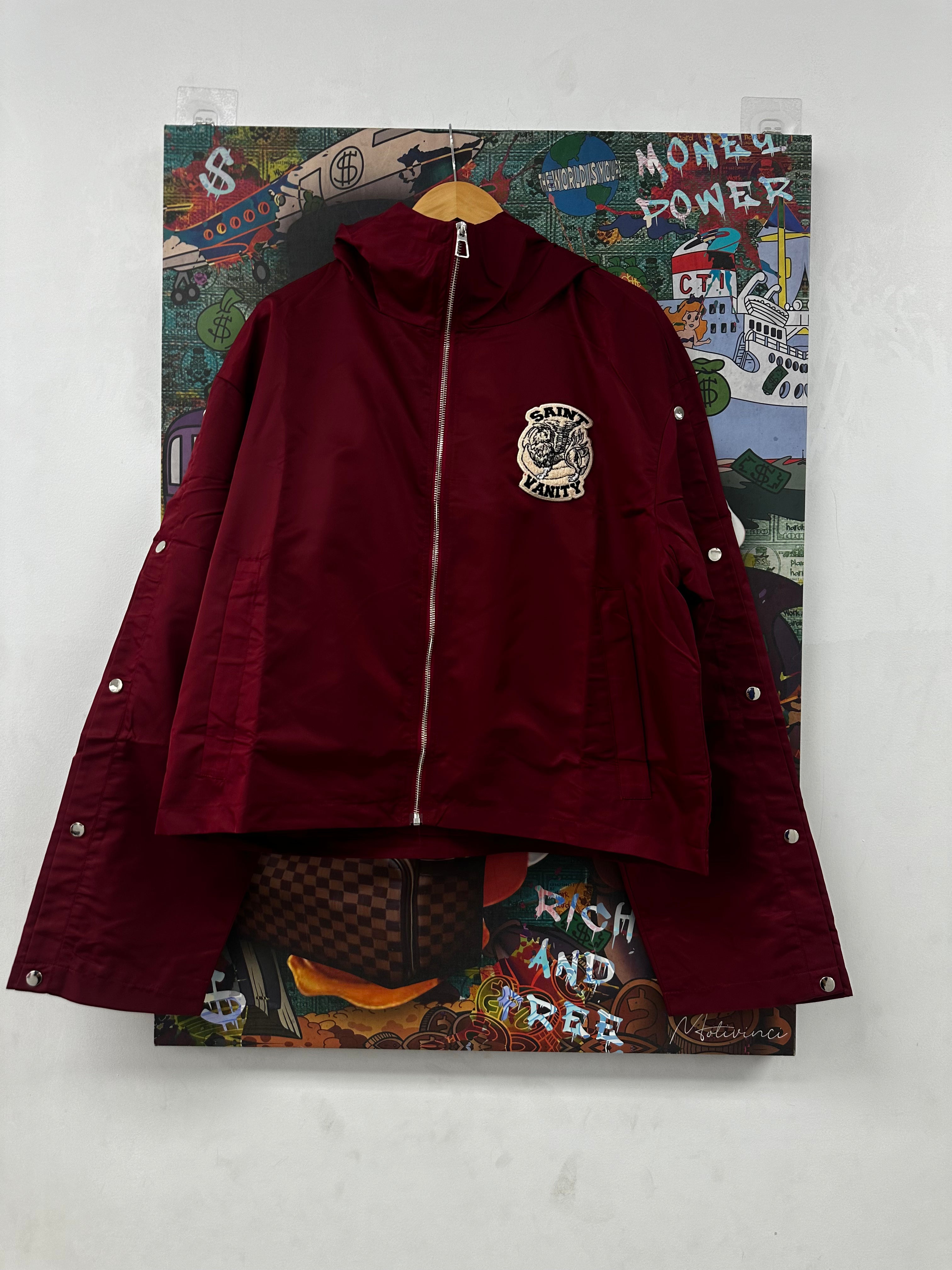 Saint Vanity Burgundy Nylon Top (S-XXL) New