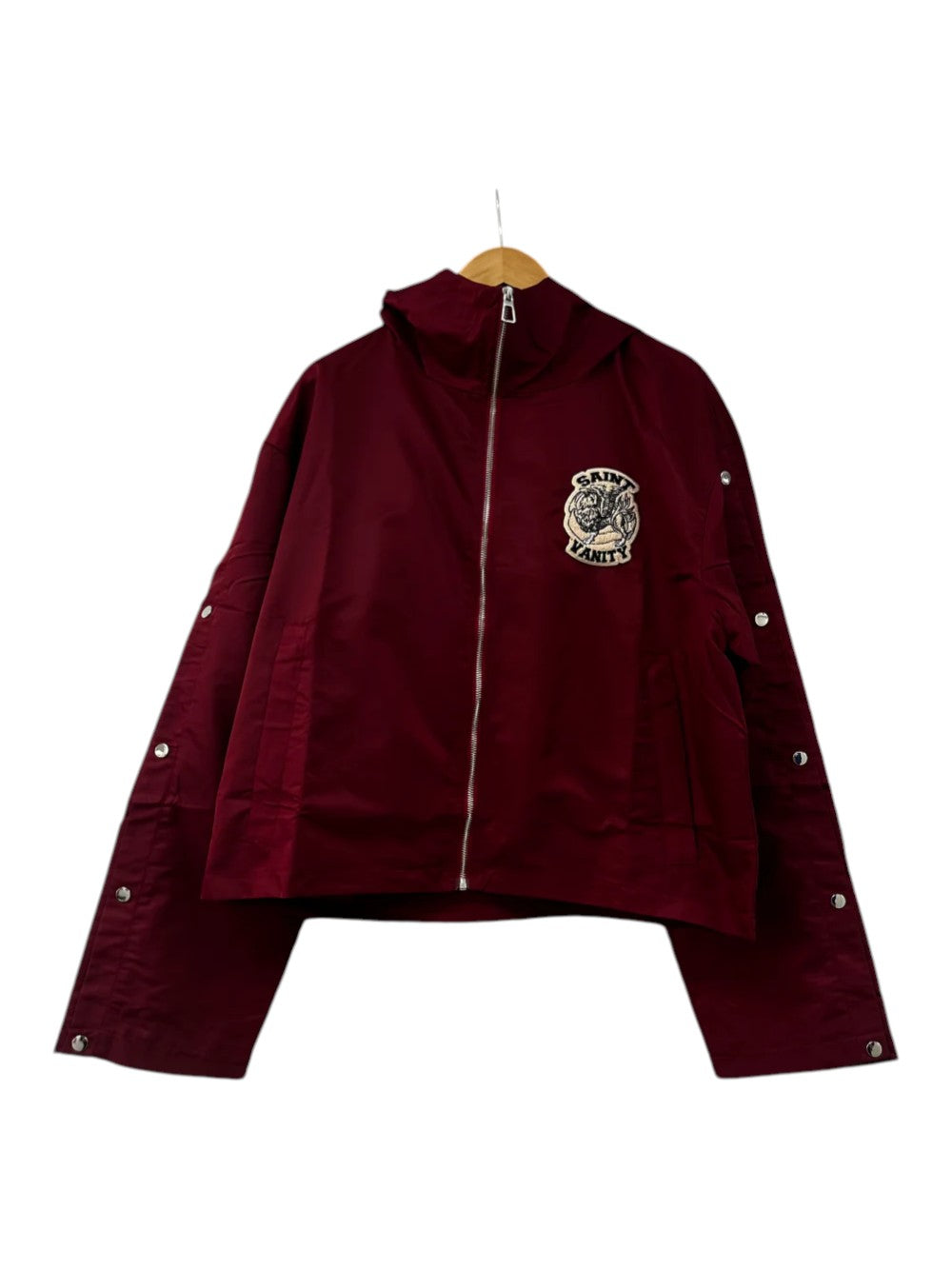 Saint Vanity Burgundy Nylon Top