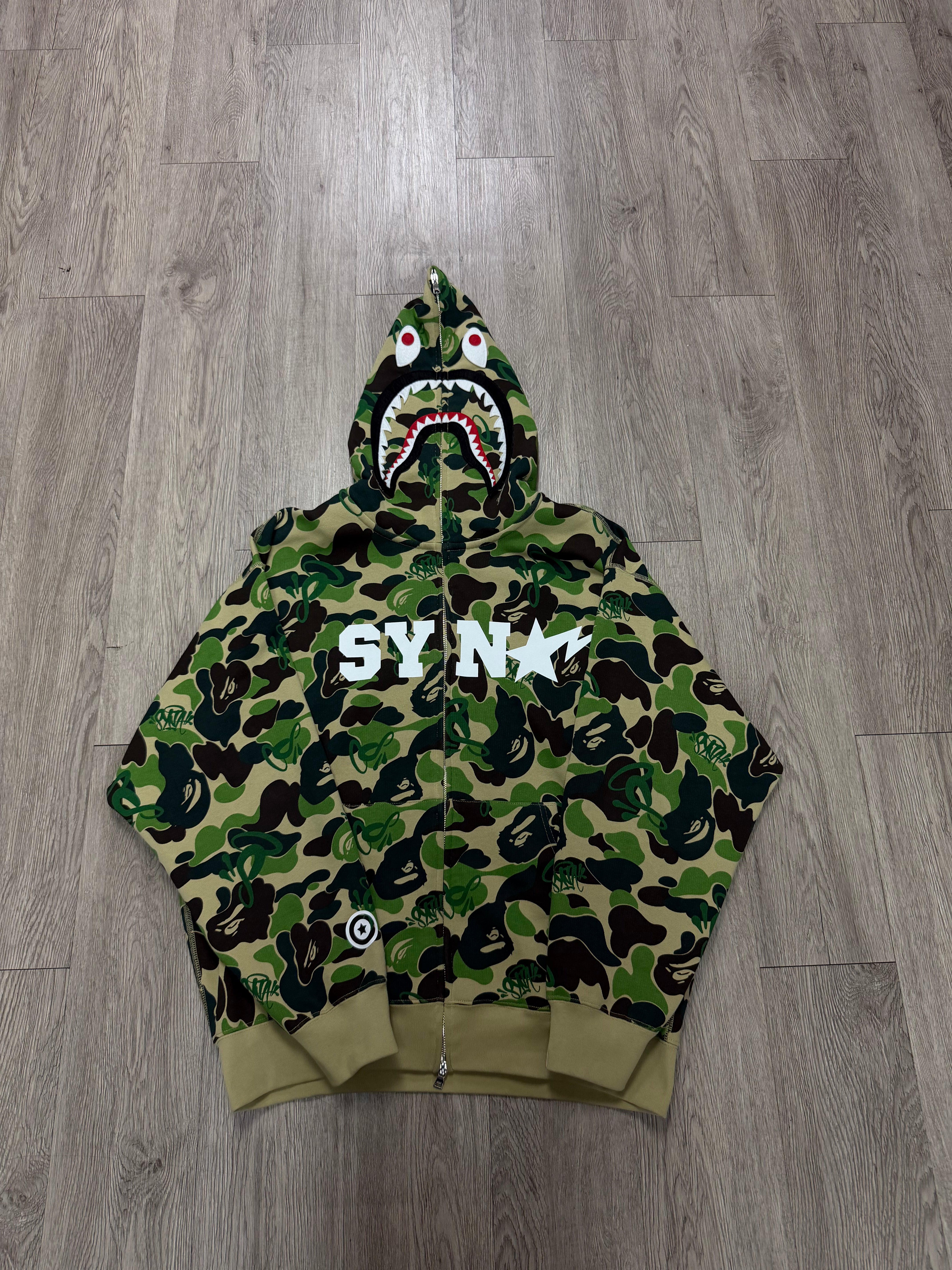 BAPE Syna Camo Shark Zip Up
