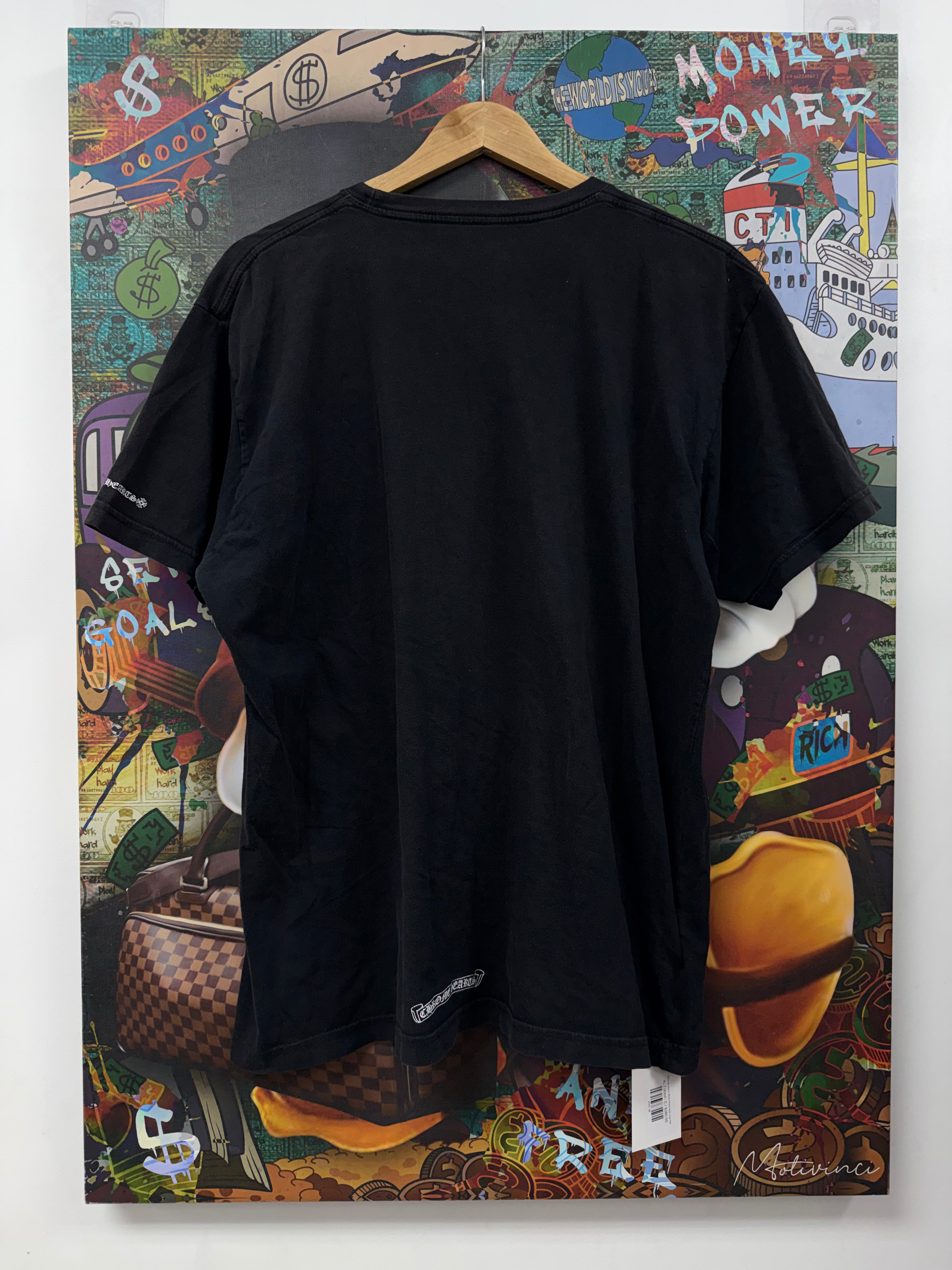 Chrome Hearts Black White Neck Logo Tee