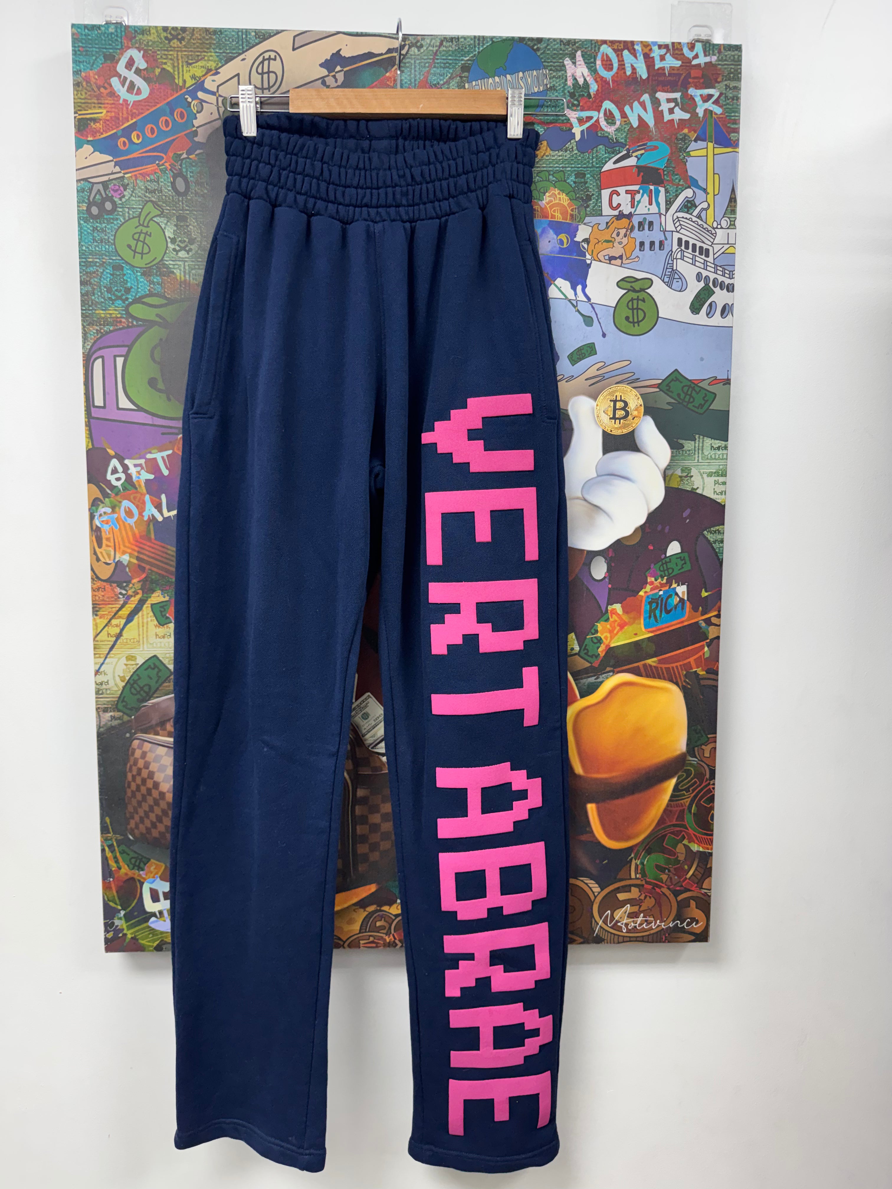 Vertabrae Navy Pink Sweats