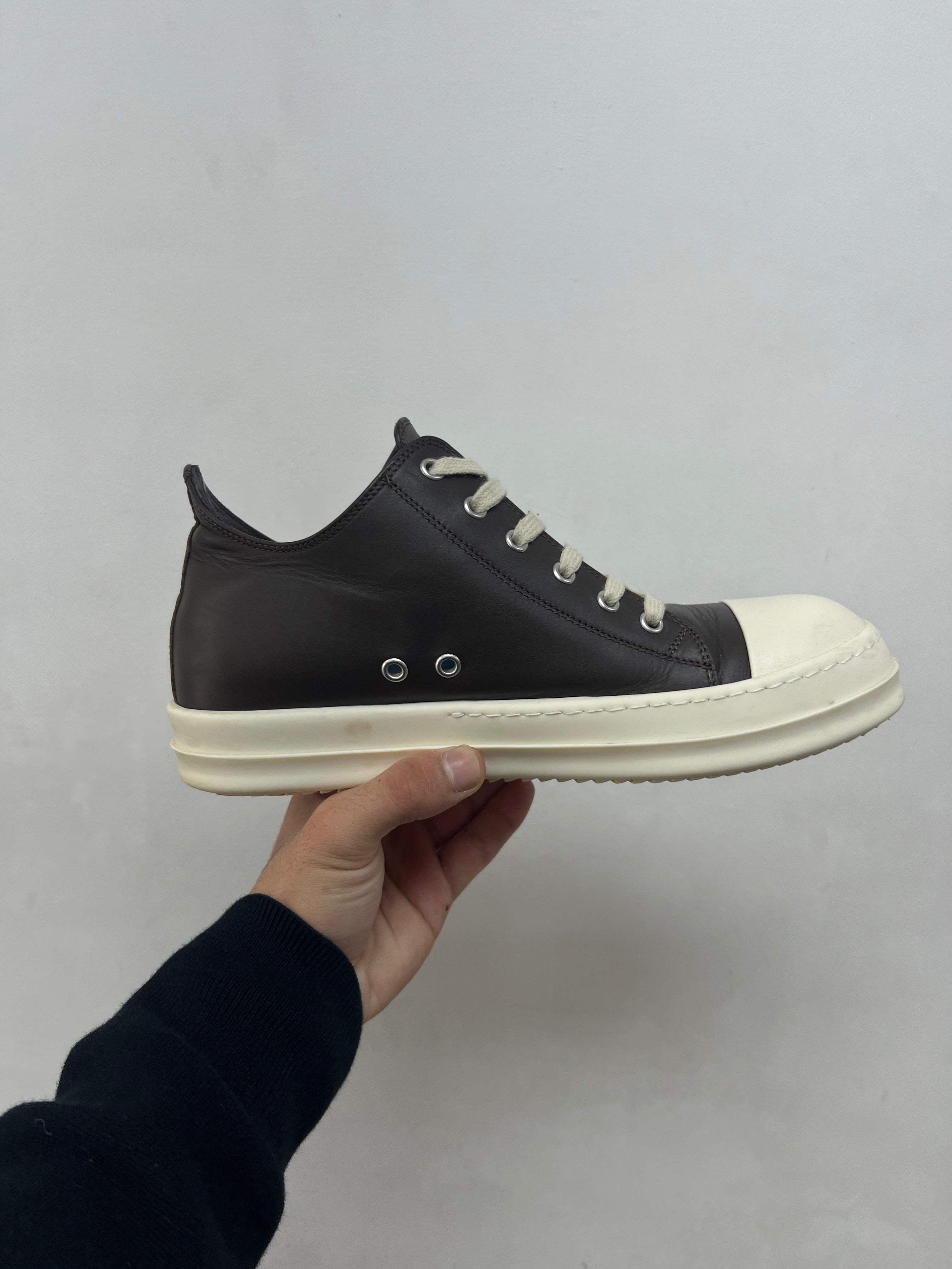 Rick Owens Brown Mainline Ramone Low Sneakers